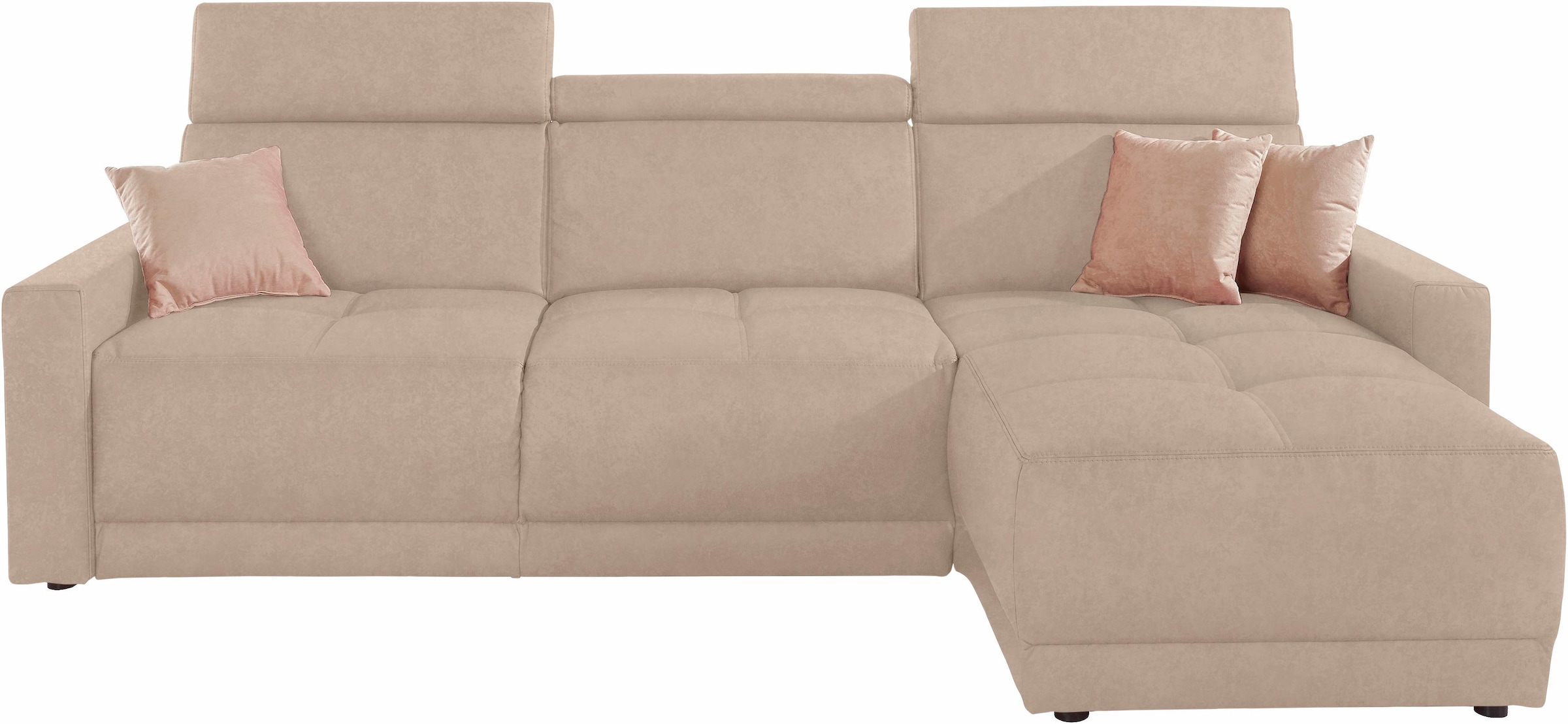 DOMO collection Ecksofa "Ava mit moderner Sitzheftung & toller Doppelnaht, günstig online kaufen
