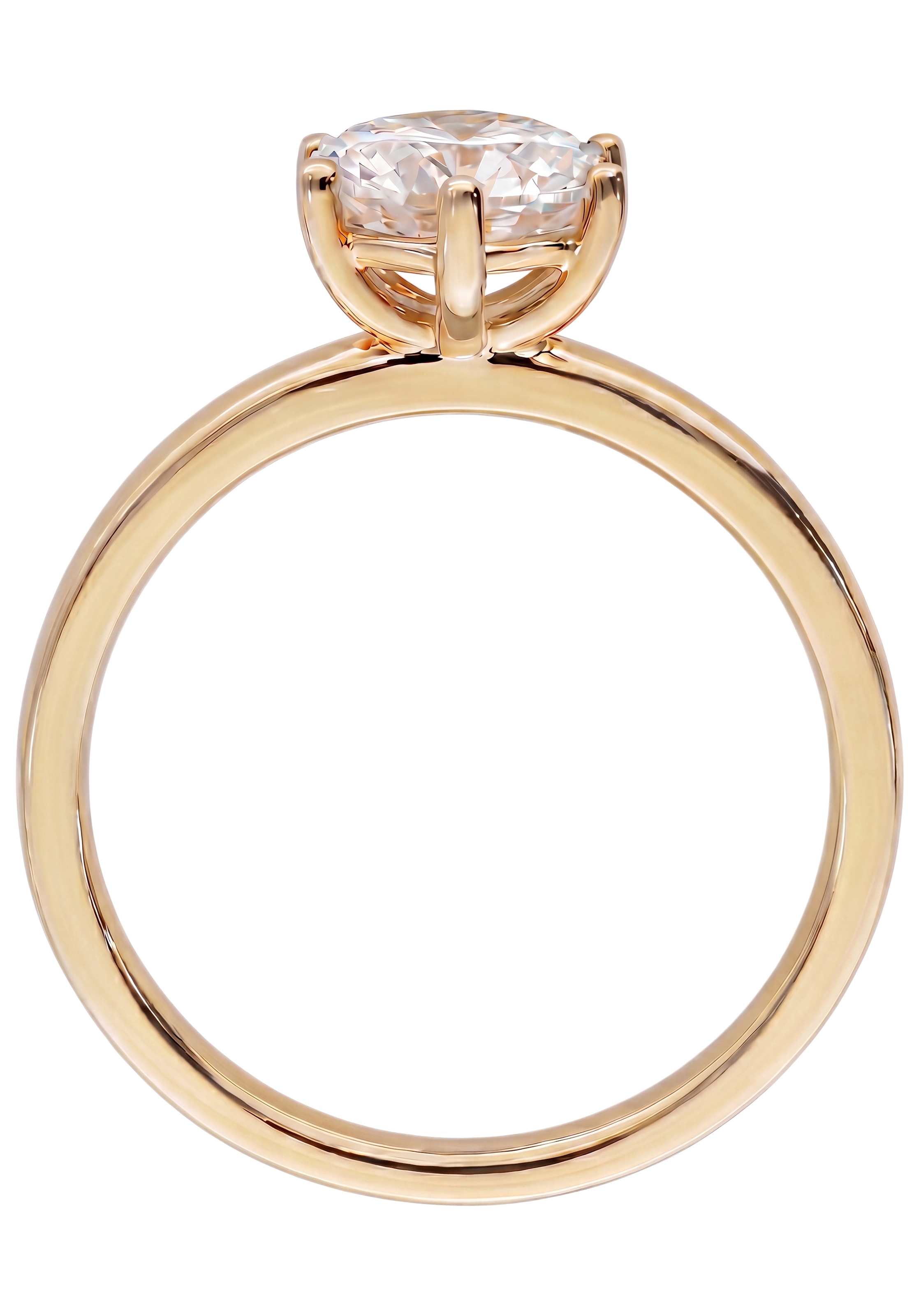 JOBO Solitärring »Goldring Diamantring Solitär« 8 Karat 333 Gold mit Lab-Grown-Diamant 1,0 ct