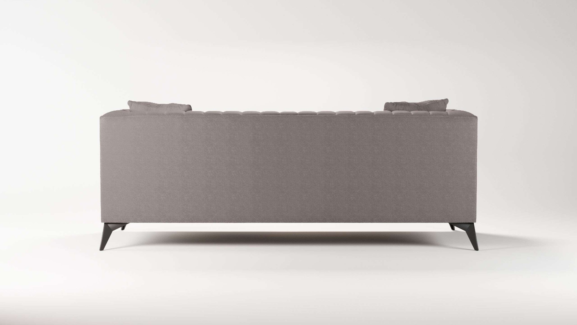 Places of Style 3-Sitzer »MATTHEW elegantes Designsofa, Maße B/T/H: 201/86/74 cm«, feine Steppung im Rückenbereich, lose Sitzkissen, incl. Zierkissen