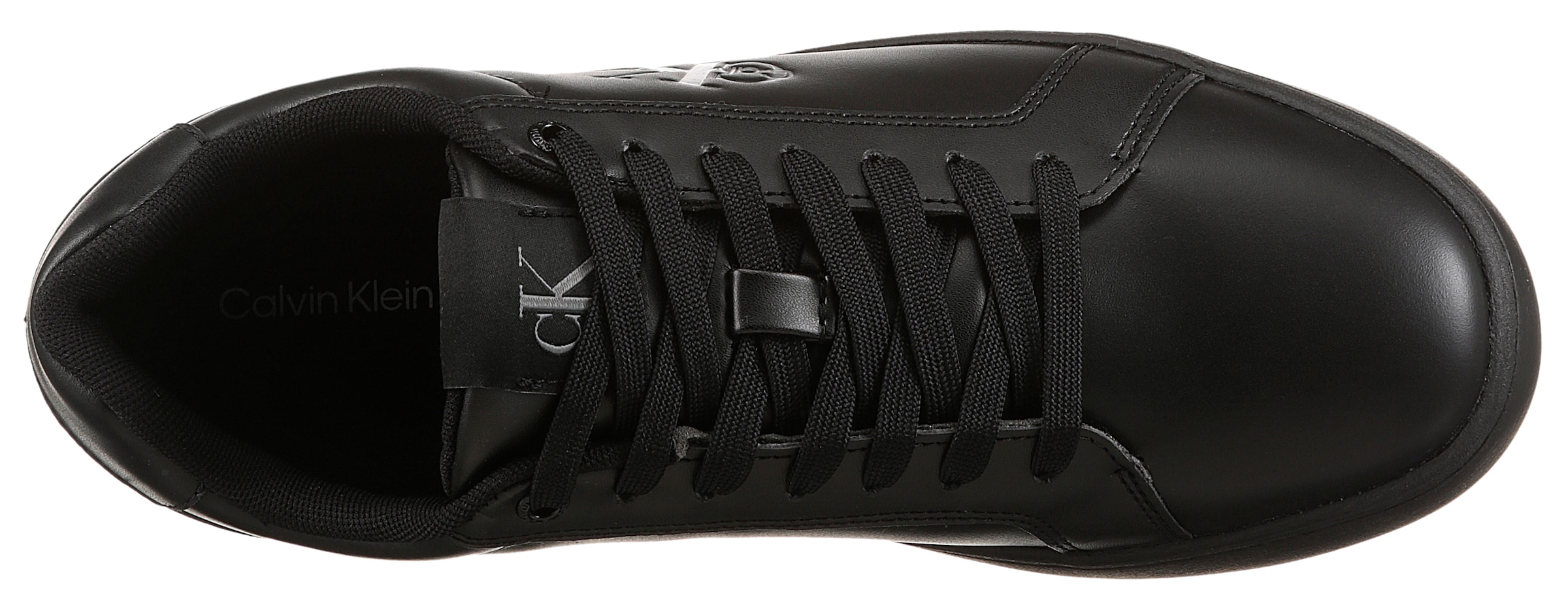 Calvin Klein Jeans Sneaker »CLASSIC CUPSOLE MONO LTH«, Freizeitsneaker, Halbschuh, Schnürschuh in klassischer Optik