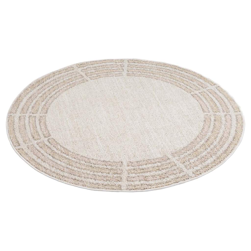 Thumbnail - Carpet City Teppich "CLASICO 9068", rund, 11 mm Höhe, Kurzflor, Hochtief-Muster, Boho, Wohnzimmer
