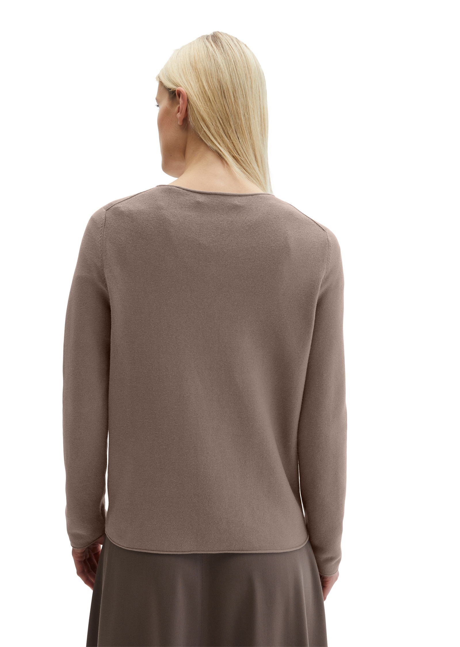 Marc OPolo Strickpullover slim fit aus softem Organic Cotton, mit Rollkante günstig online kaufen