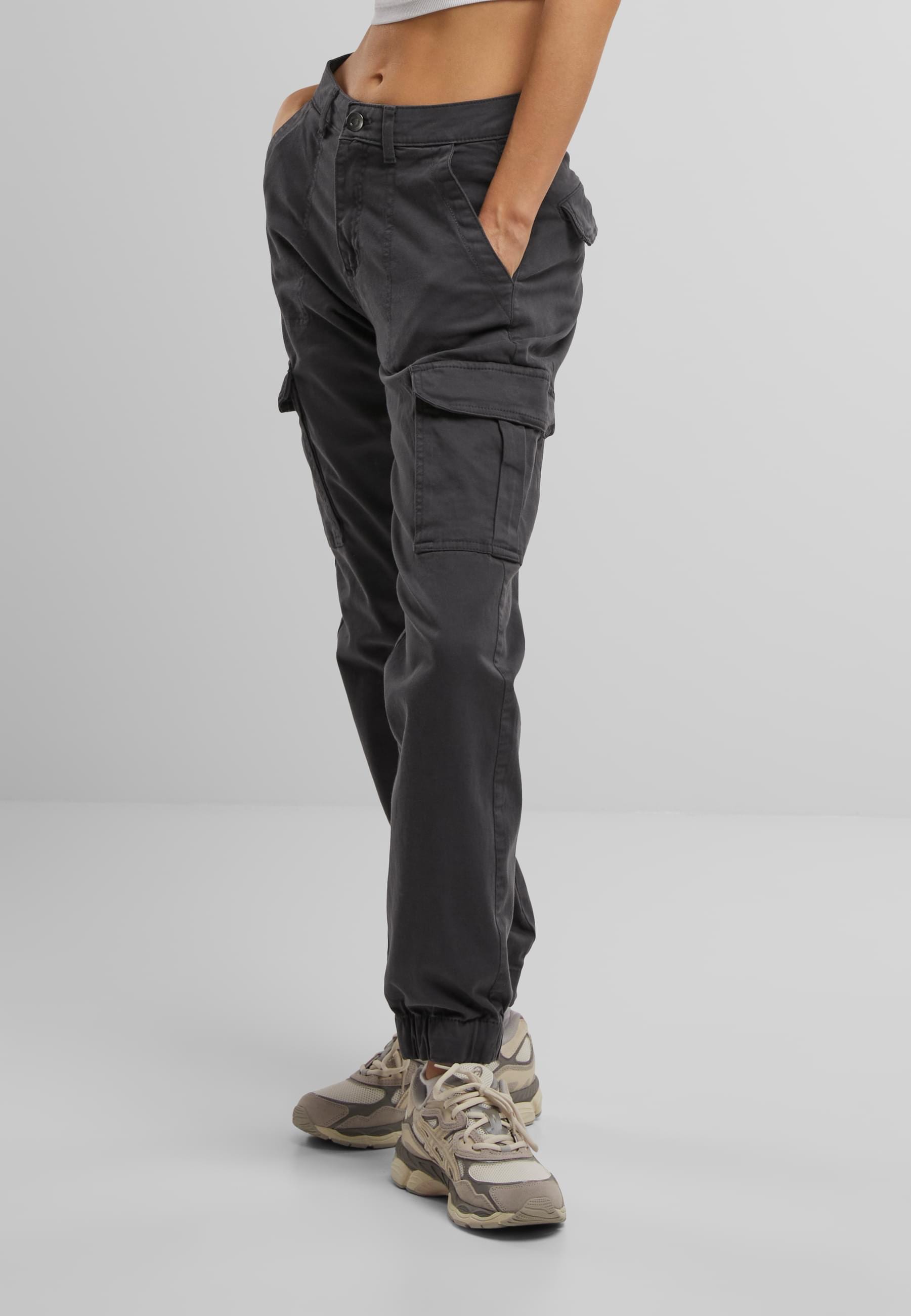 URBAN CLASSICS Stoffhose »Urban Classics Damen Ladies Cotton Twill Utility Pants«, (1 tlg.)