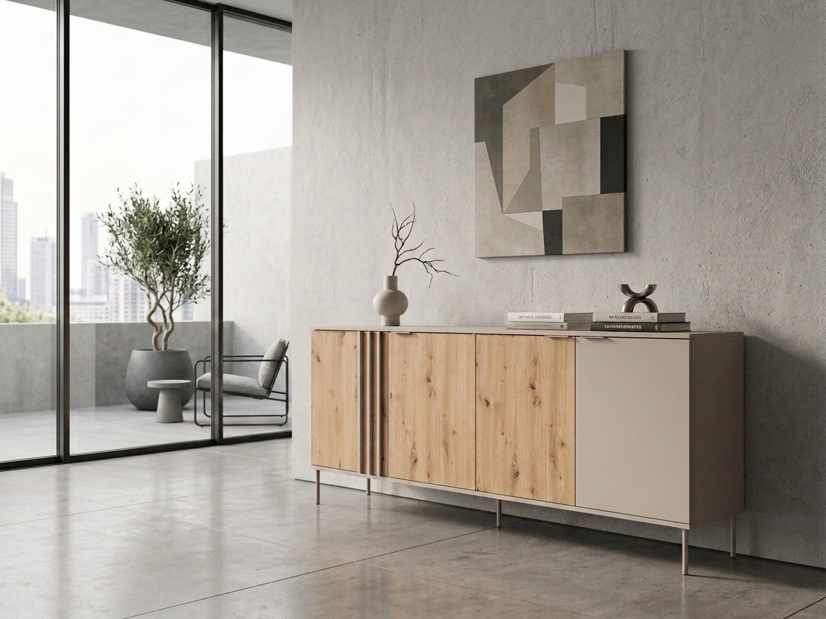 OTTO home Kommode »AAELIN Sideboard mit 4 Türen, viel Stauraum« Schubkastenkommode mit 6 Fächer, modernes Design
