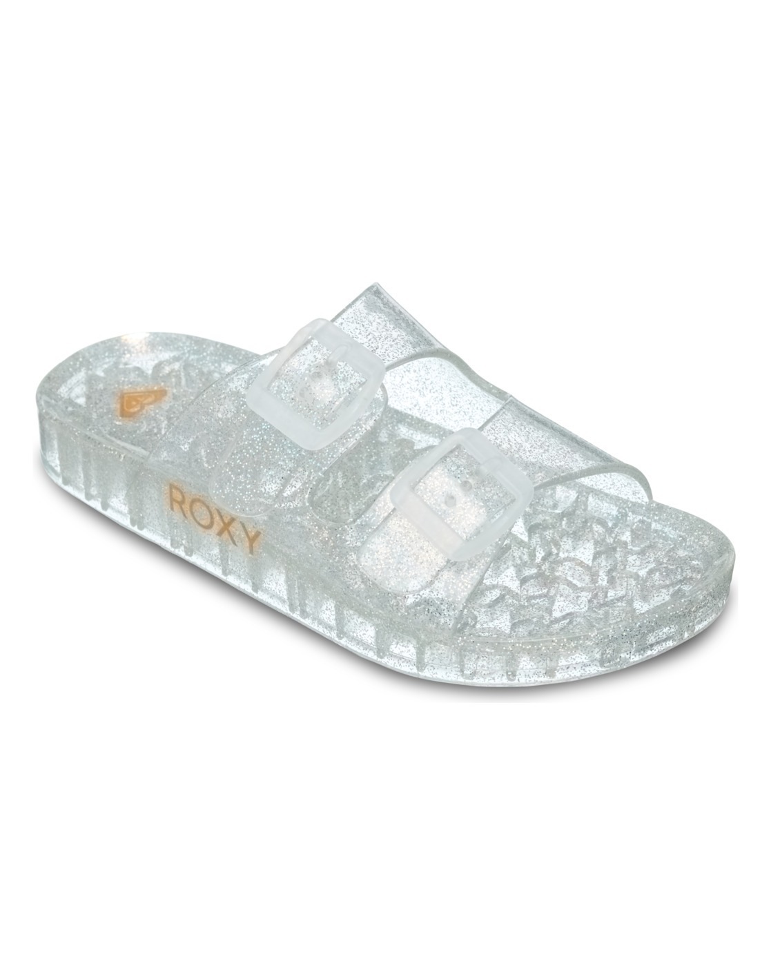 ROXY Jungen Sandale "Rg Kattie Glitter", Gr. 2silber, Obermaterial:Obermaterial: 95% PVC/ 5% synthetische Kunststoffschnalle, Futter: N/A, Laufsohle: