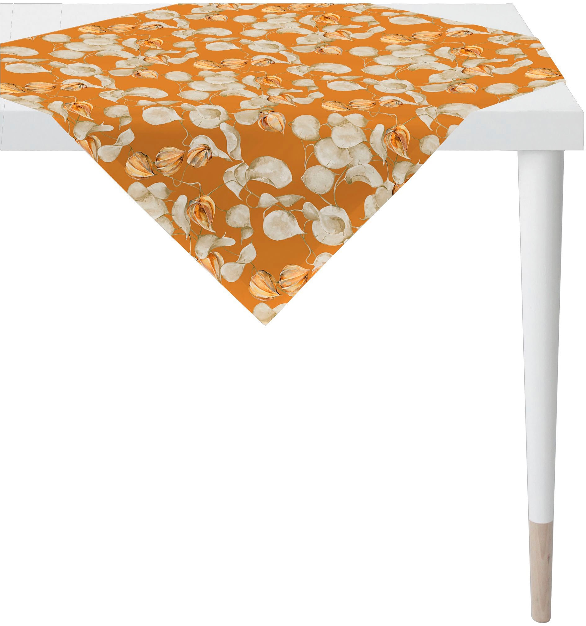 Mitteldecke APELT, B:100cm L:100cm, orange, Baumwolle, Polyester, Tischdecken, "3400"