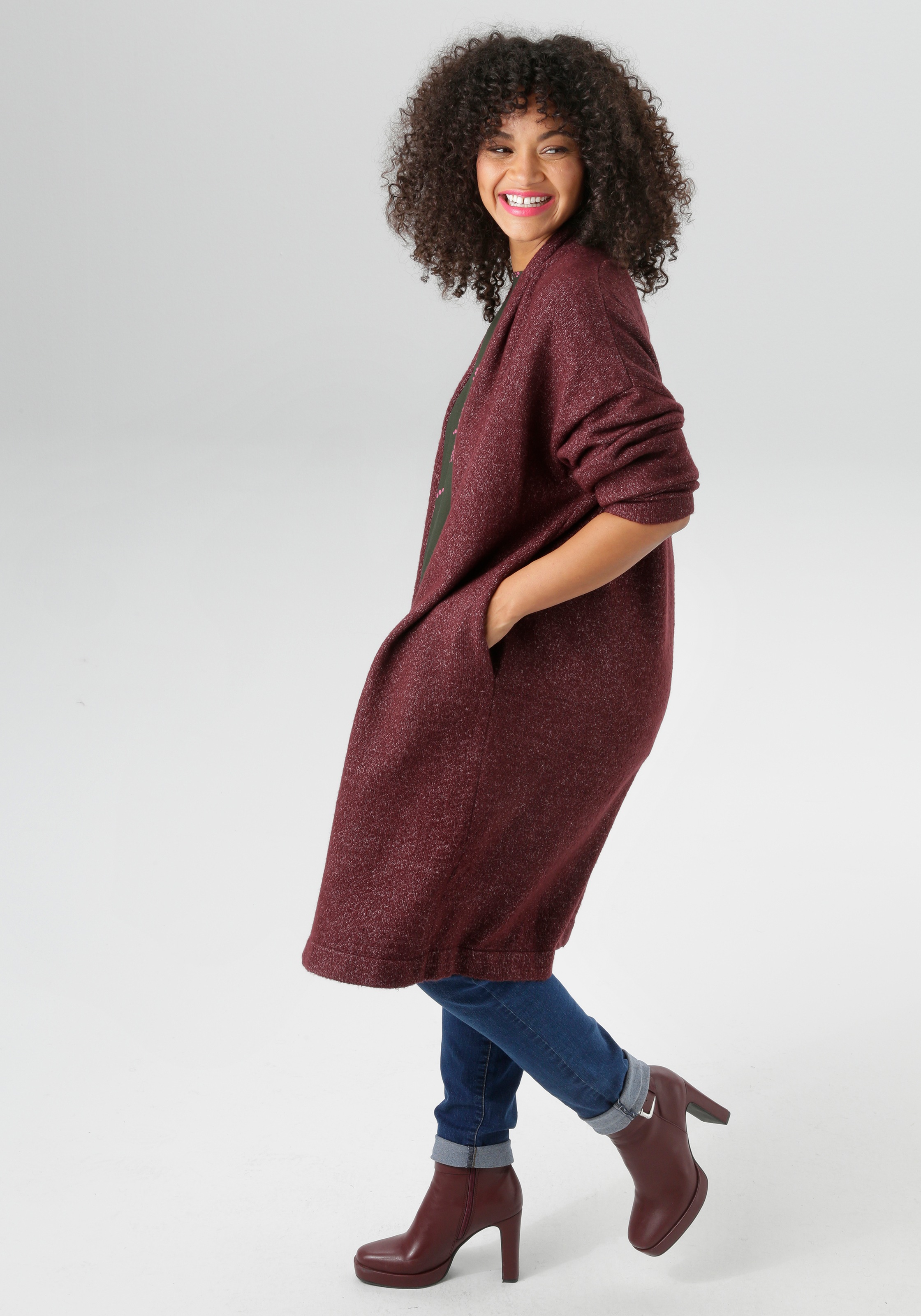 Aniston PLUS Strickjacke, in kuscheliger Qualität - NEUE KOLLEKTION