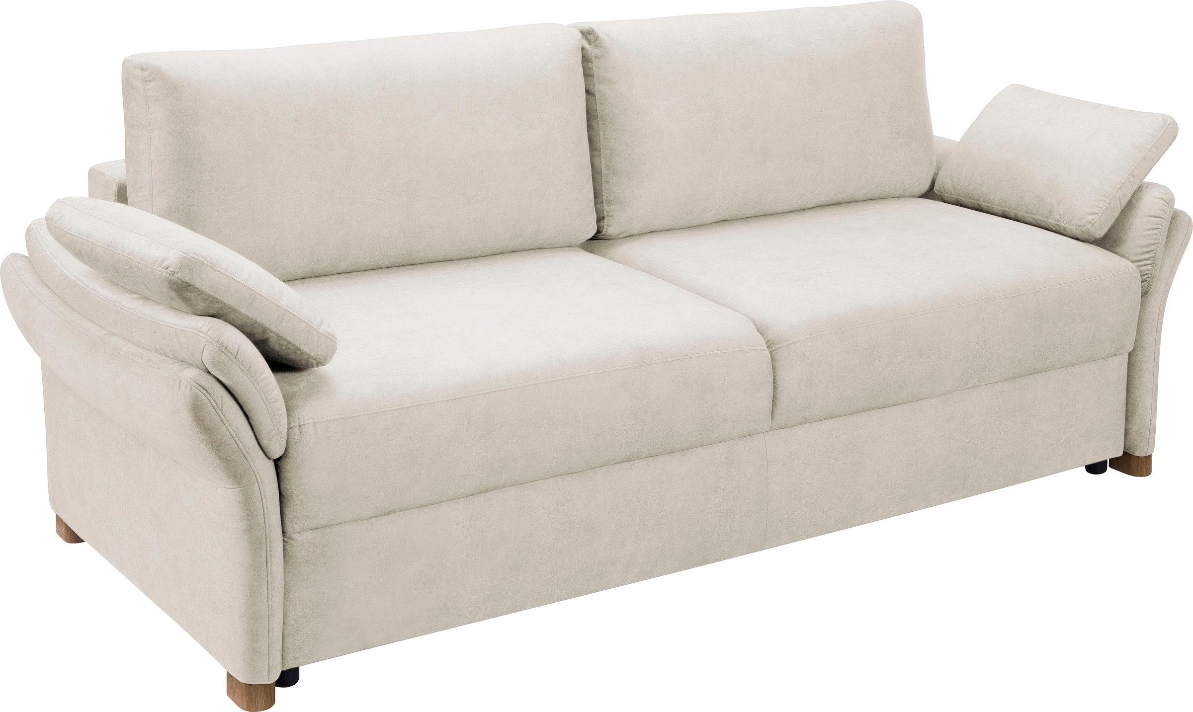exxpo - sofa fashion 3-Sitzer »hochwertiger Sitzaufbau für hohen Sitzkomfort, bequeme Armlehnen«, inkl. Boxspring/Federkern-Polsterung, Bettfunktion und Bettkasten