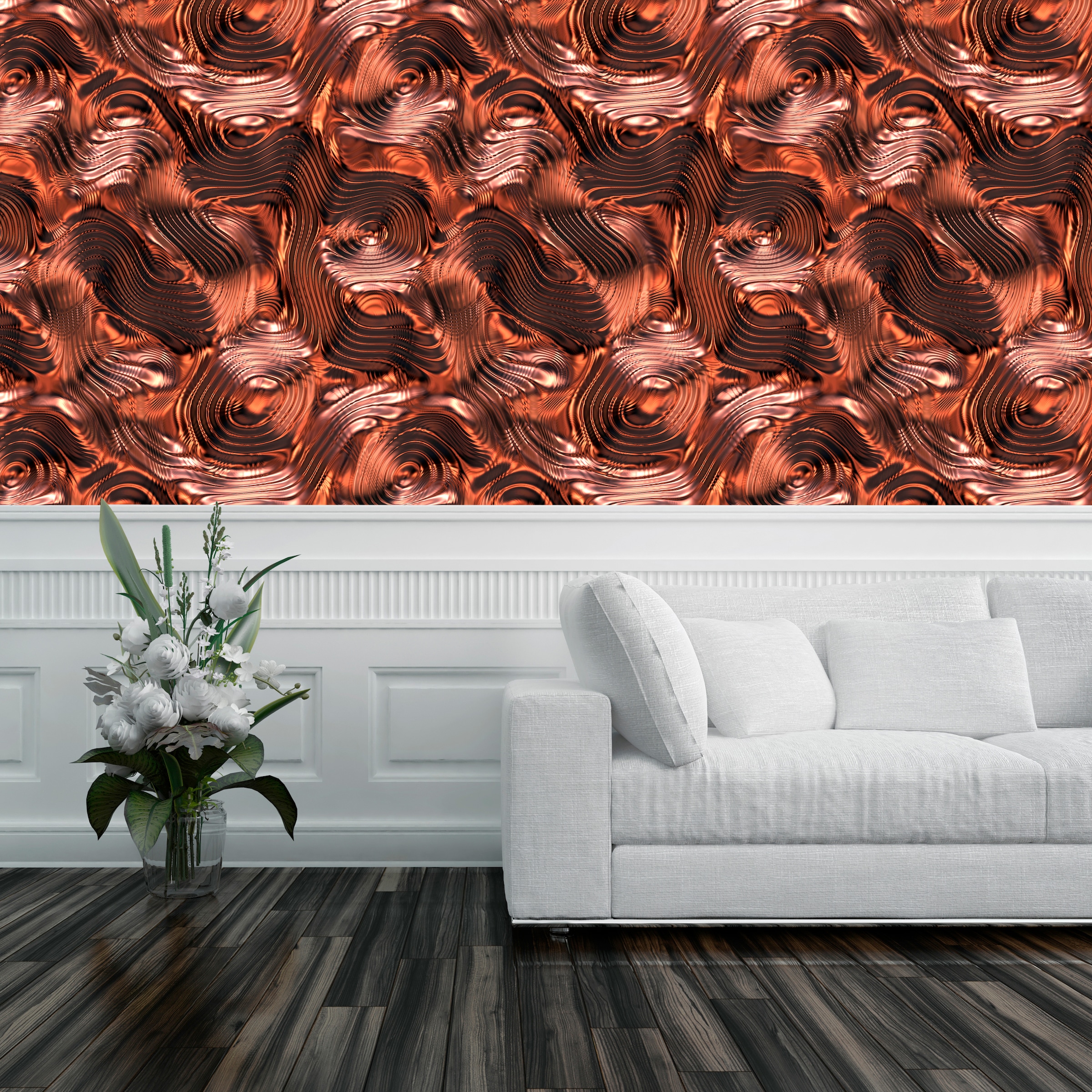 queence Vinyltapete »Oancoitha«, bedruckt-3D-Optik-clean-Motiv, 90x250cm, selbstklebend, kinderleichte Anbringung, Sticker