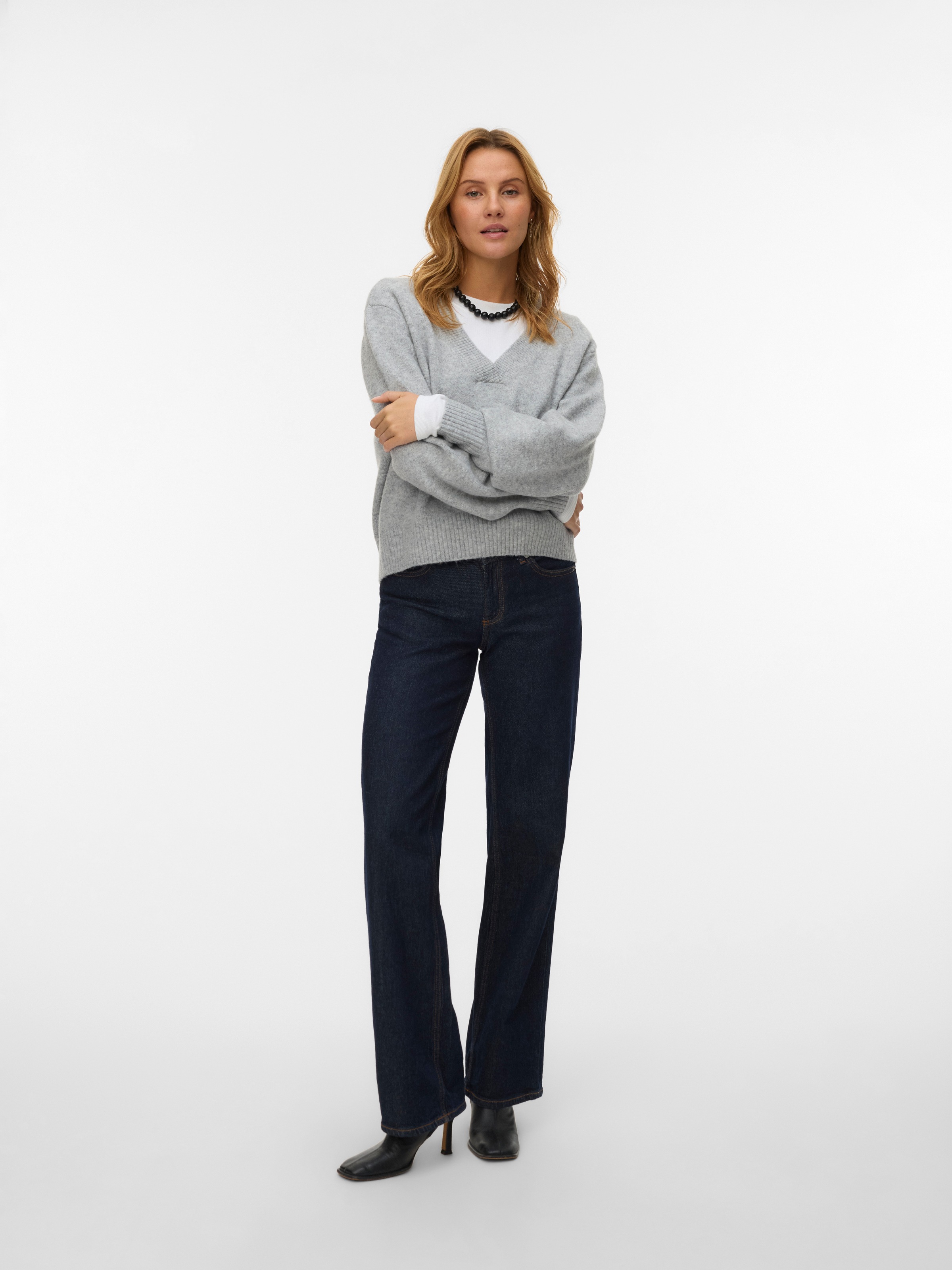 Vero Moda V-Ausschnitt-Pullover »VMBOOM LS V-NECK PULLOVER NOOS«