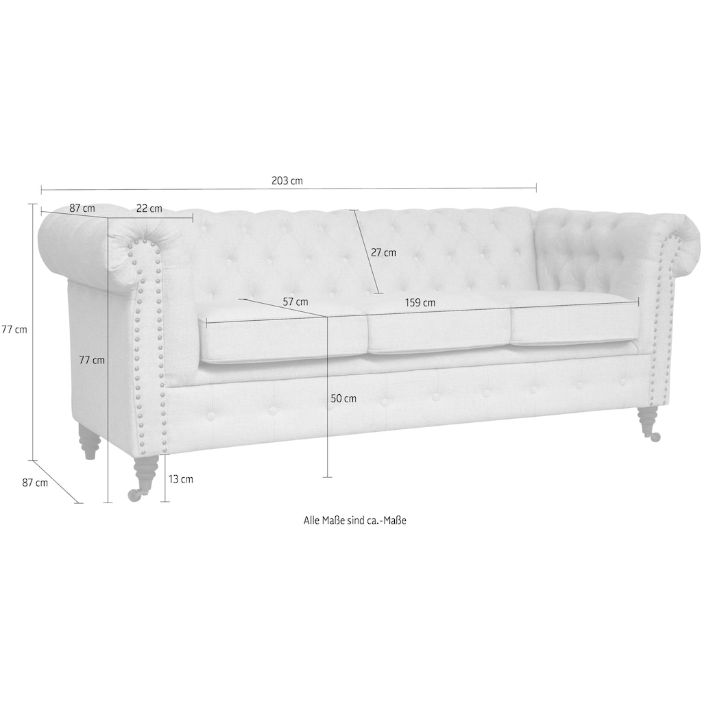 Home affaire Chesterfield-Sofa »Aarburg«