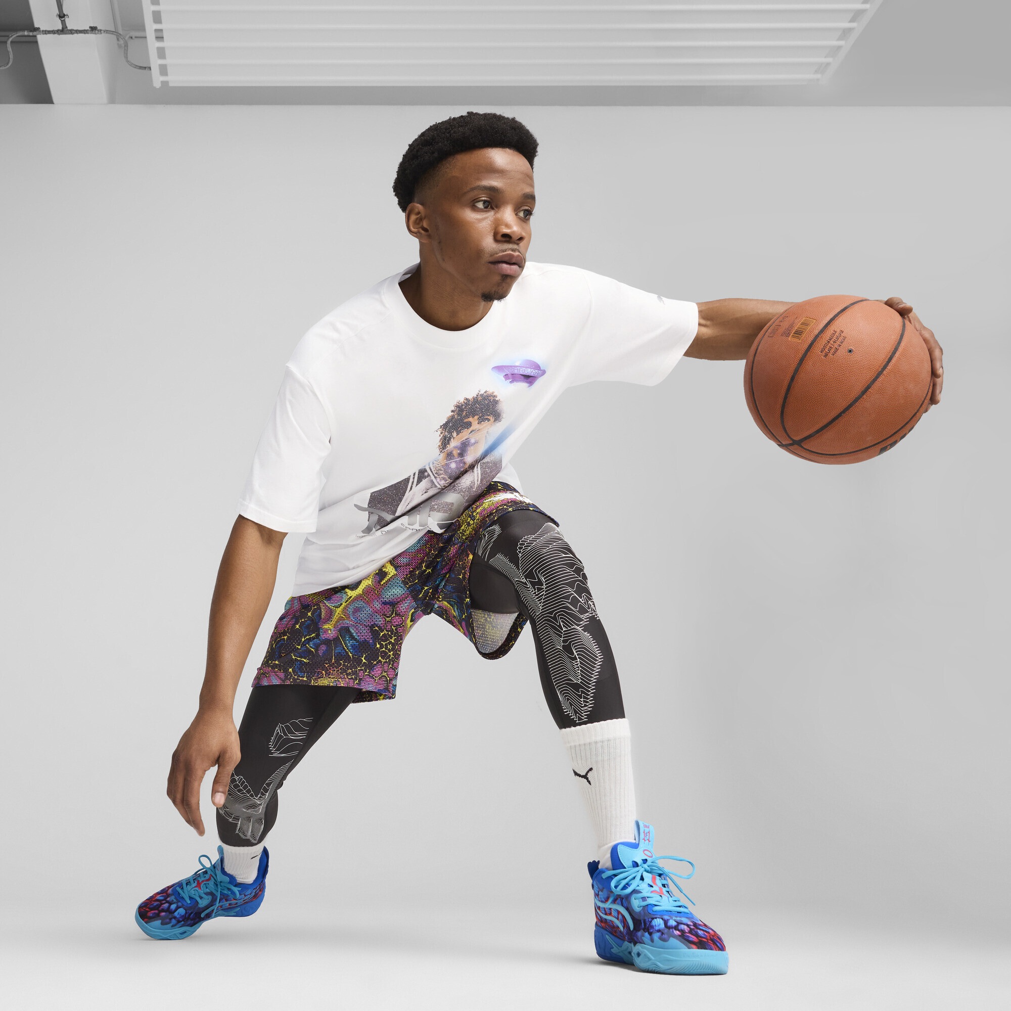 PUMA Leggings »Melo Alien Skins 2-in-1-Basketballhose Herren«
