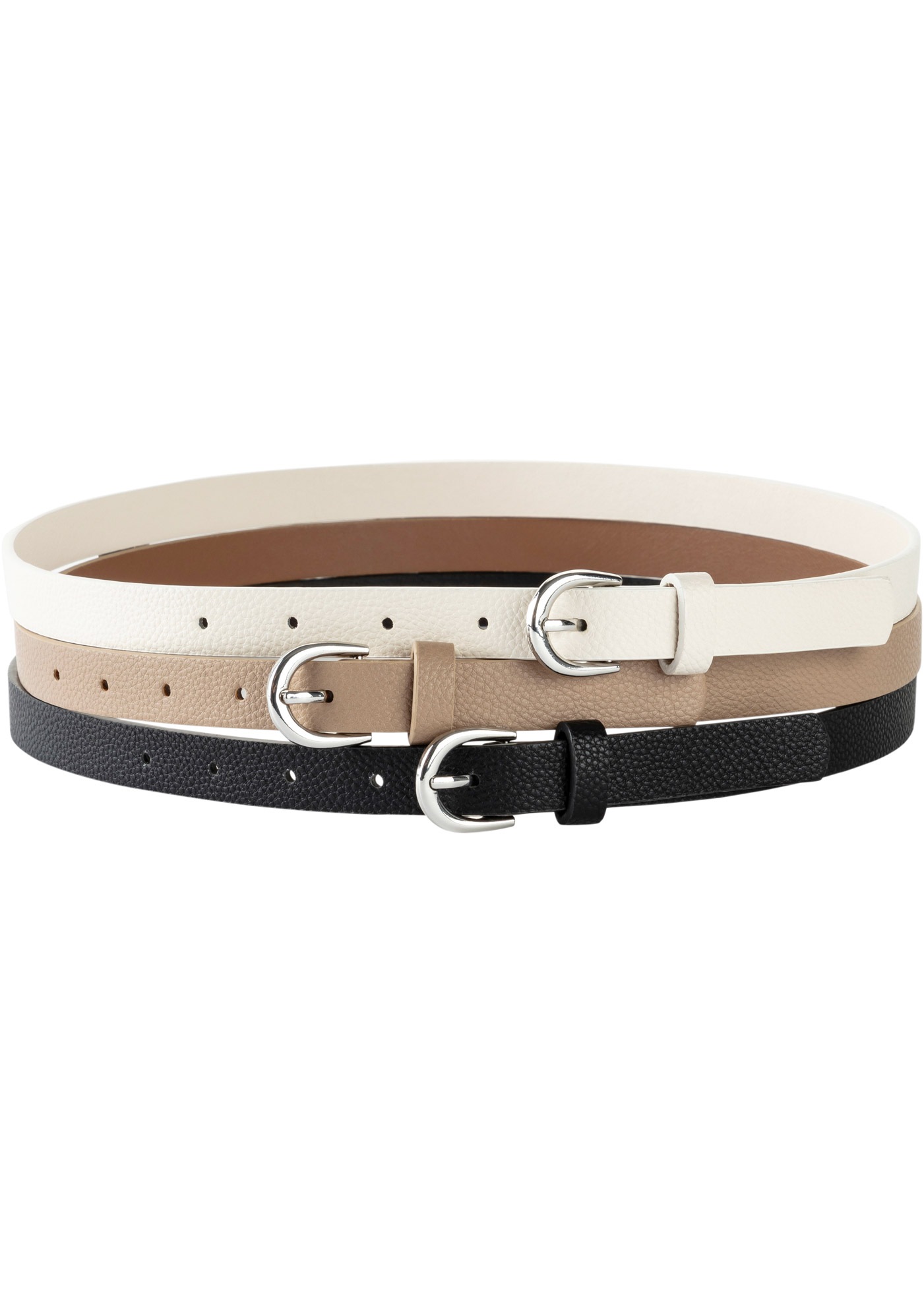 bonprix Hüftgürtel "Gürtel (3er Pack)" Packung, 3, 3 Stk. aus Polyurethan i günstig online kaufen