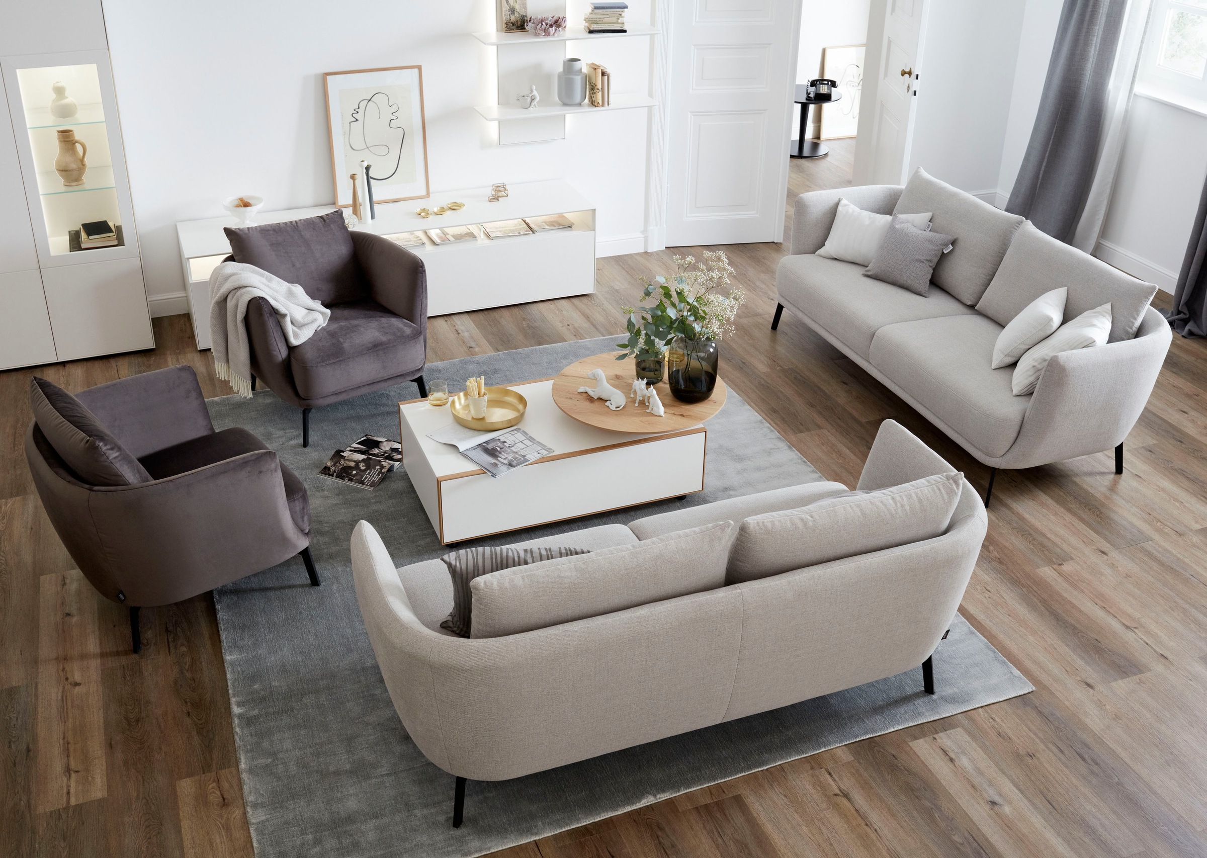 SCHÖNER WOHNEN-Kollektion Sofa »Pearl, hochwertig und komfortabel,«, wahlweise als 2,5- oder 3-Sitzer erhältlich