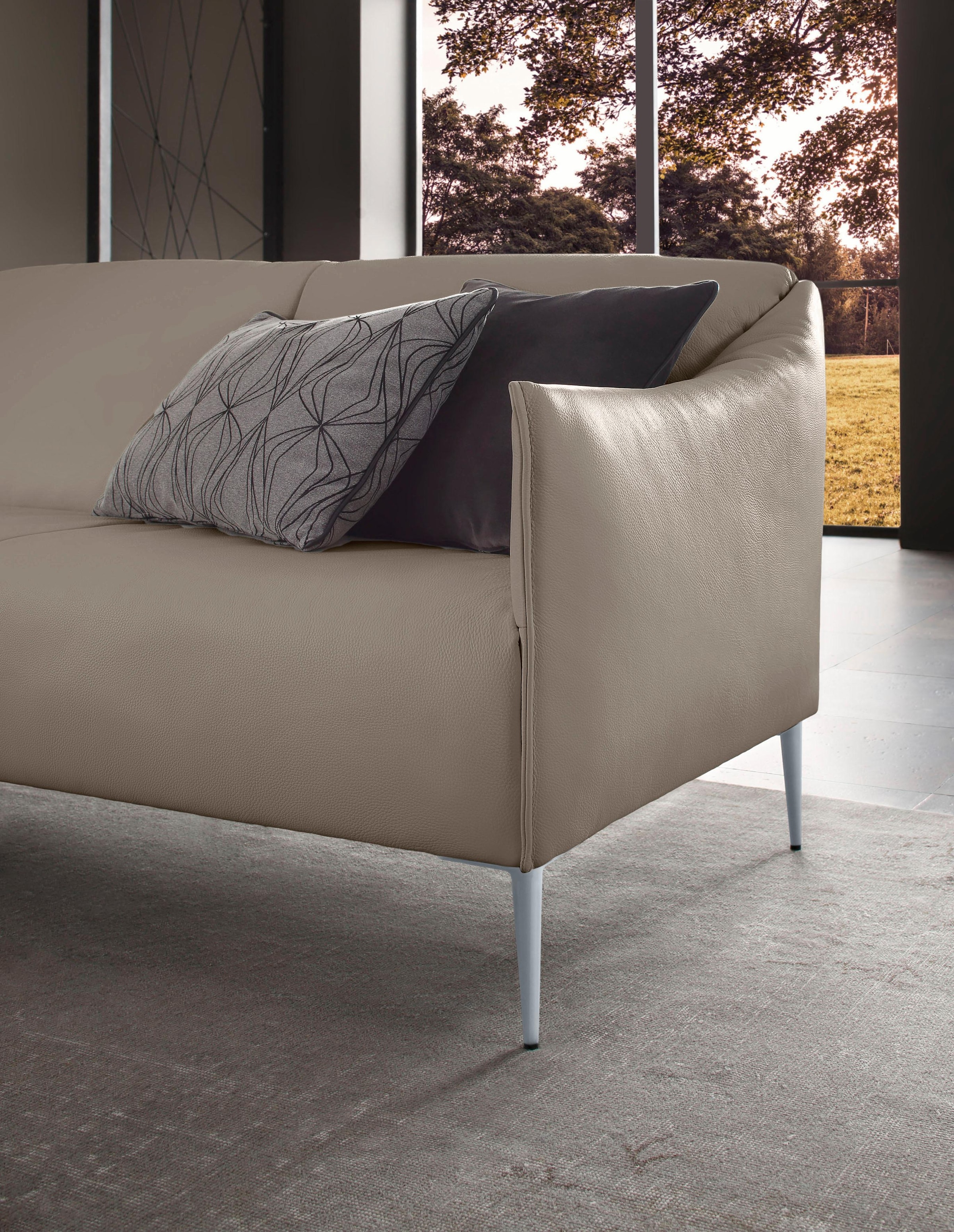 W.SCHILLIG 2,5-Sitzer »sally«, mit Metallfüßen in Silber matt, Breite 194 cm