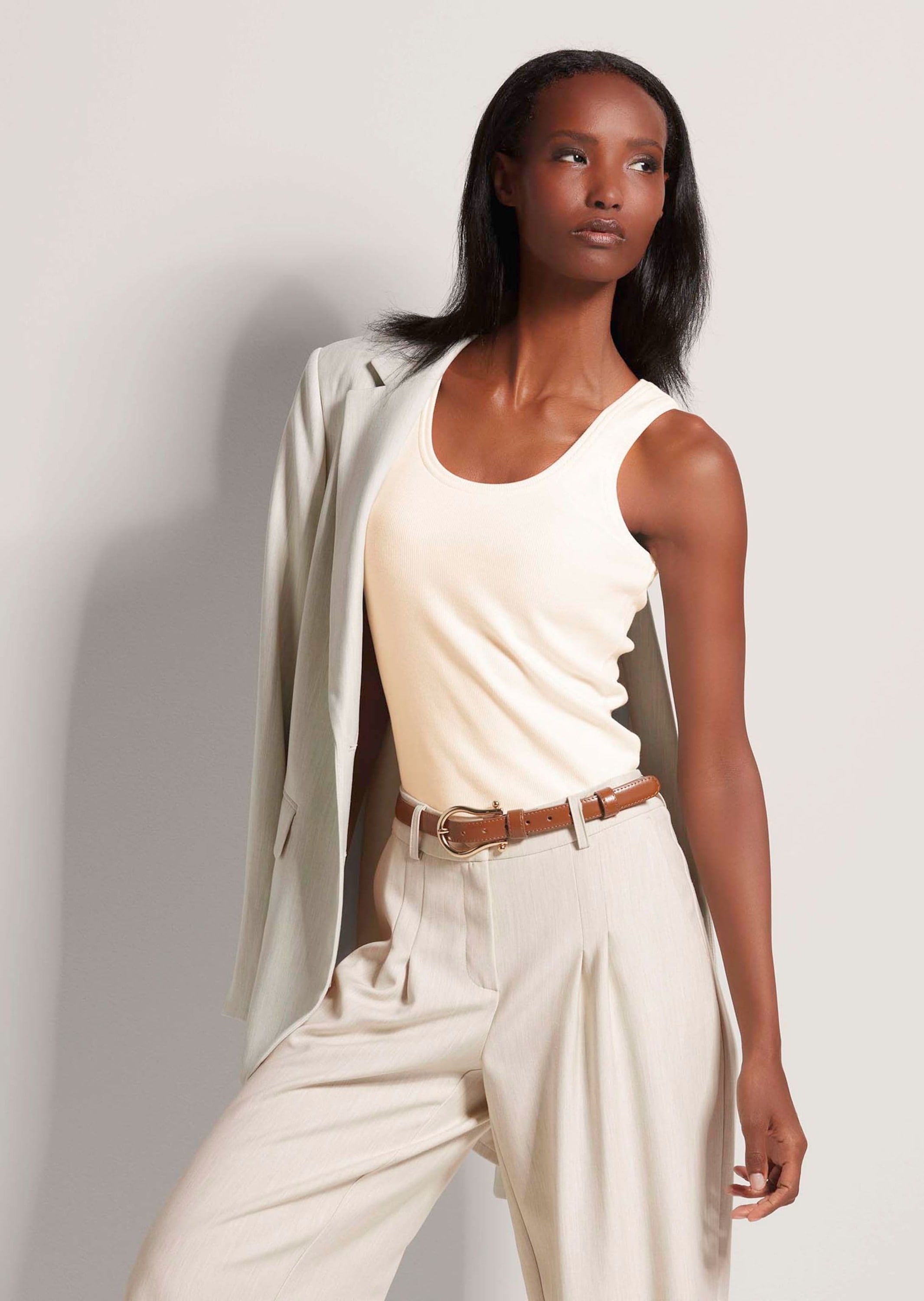 MADELEINE Trägertop »Tanktop Ärmelloses Rippen-Top«