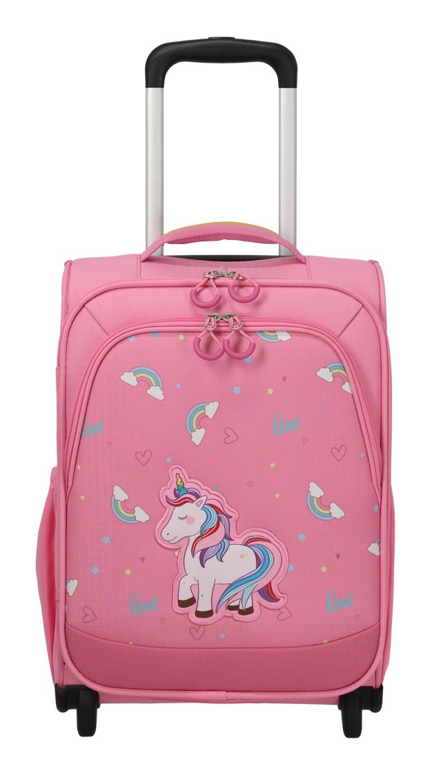 TRAVELITE Kinder Kinderkoffer "MINIMOVER 2w", rosa, Polyester, festlich, Koffer, Kindertrolley Aufsteckfunktion