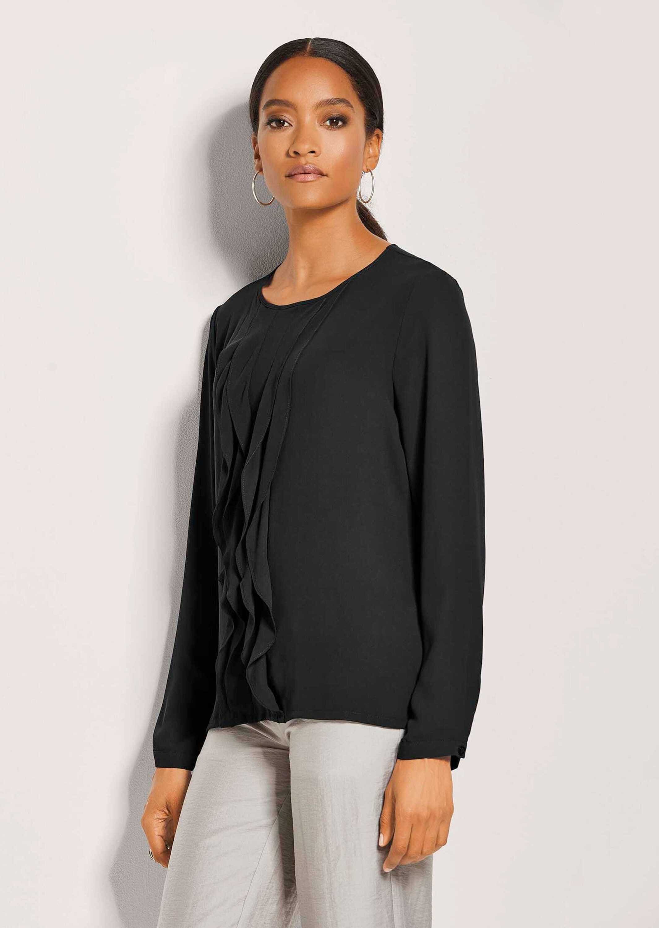 MADELEINE Langarmbluse »Bluse Leichte Rundhals-Bluse«