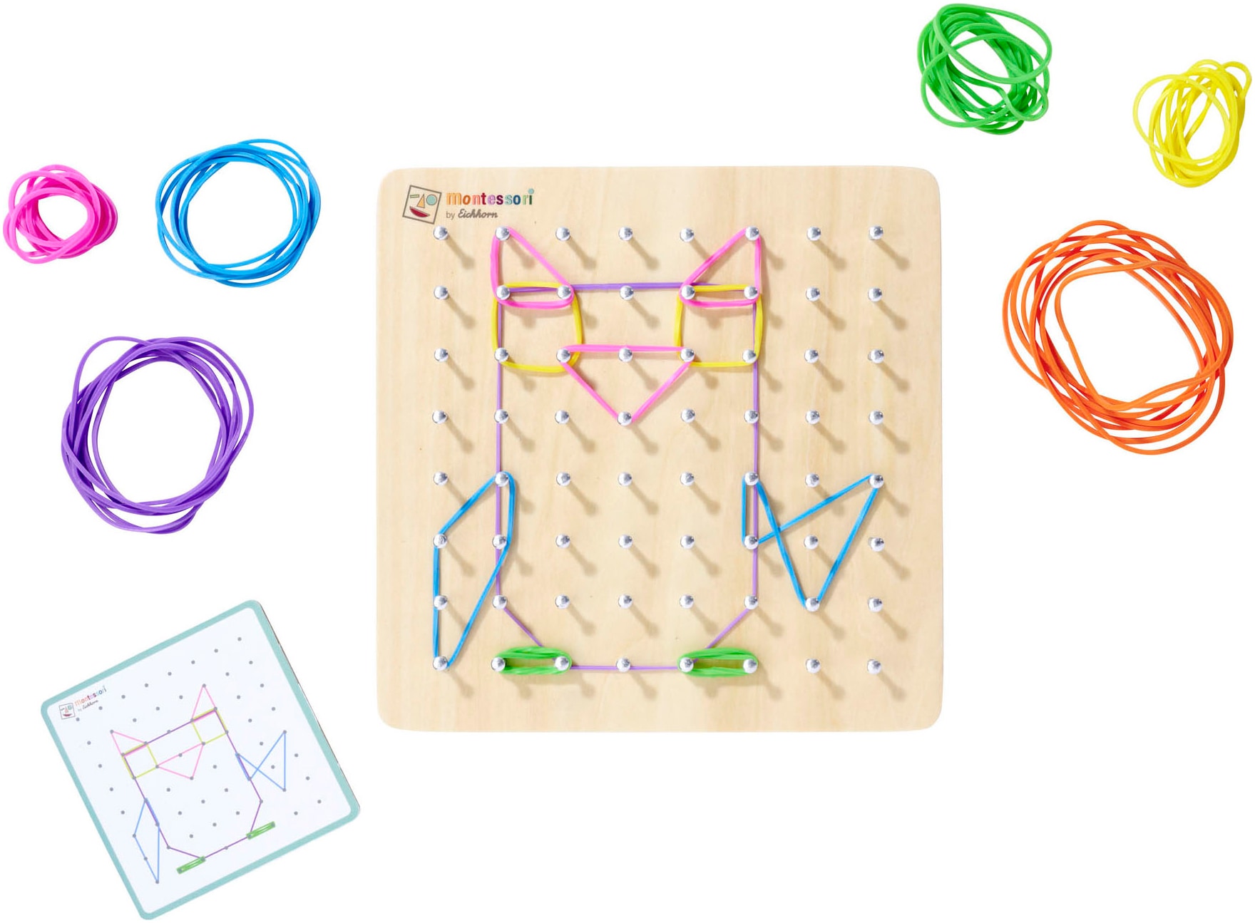 Eichhorn Lernspielzeug »Montessori Geometriebrett«, FSC®- schützt Wald - weltweit