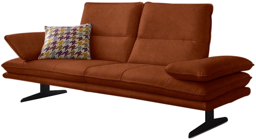 W.SCHILLIG 2,5-Sitzer "broadway, Designsofa mit tollem Sitzkomfort" Sitztiefenverstellung, Kopfteil- & Seitenteilverstellung, Breite 236cm