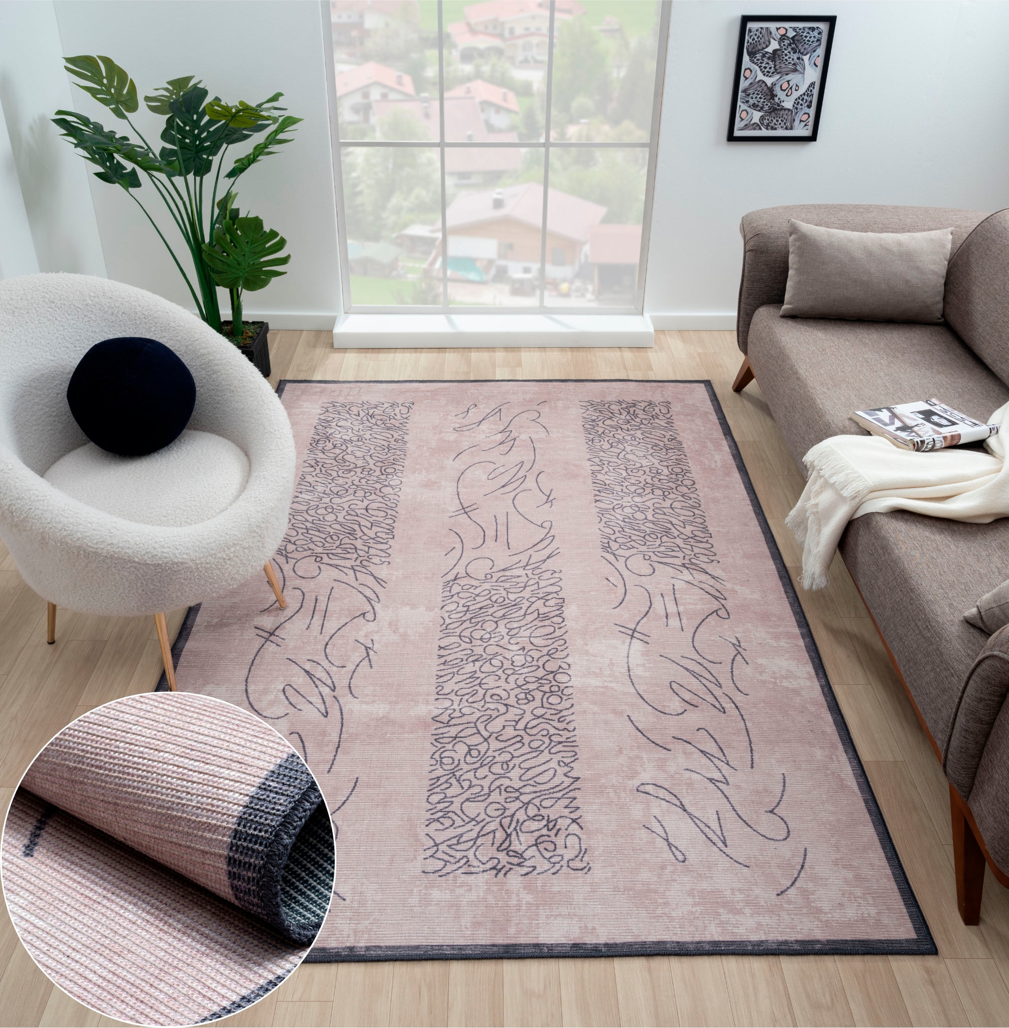Myflair Möbel & Accessoires Outdoorteppich "Mira, LAGERRÄUMUNG" rechteckig 10 mm Höhe bedruckt, modernes Design, In- & Outdoor geeignet, waschbar