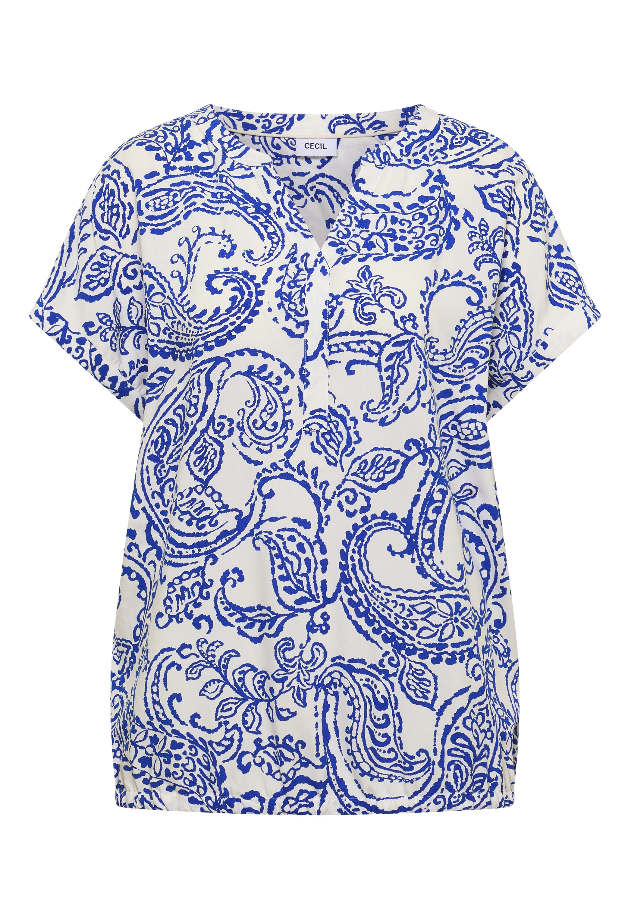 Cecil Kurzarmbluse mit allover Print