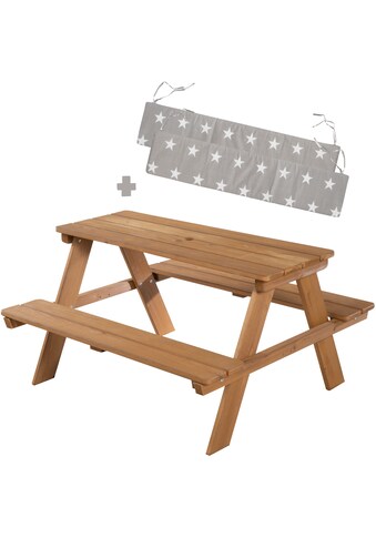 Kindersitzgruppe »Picknick for 4 Outdoor +, Teakholz«, (Set), mit abgerundeten Ecken;...