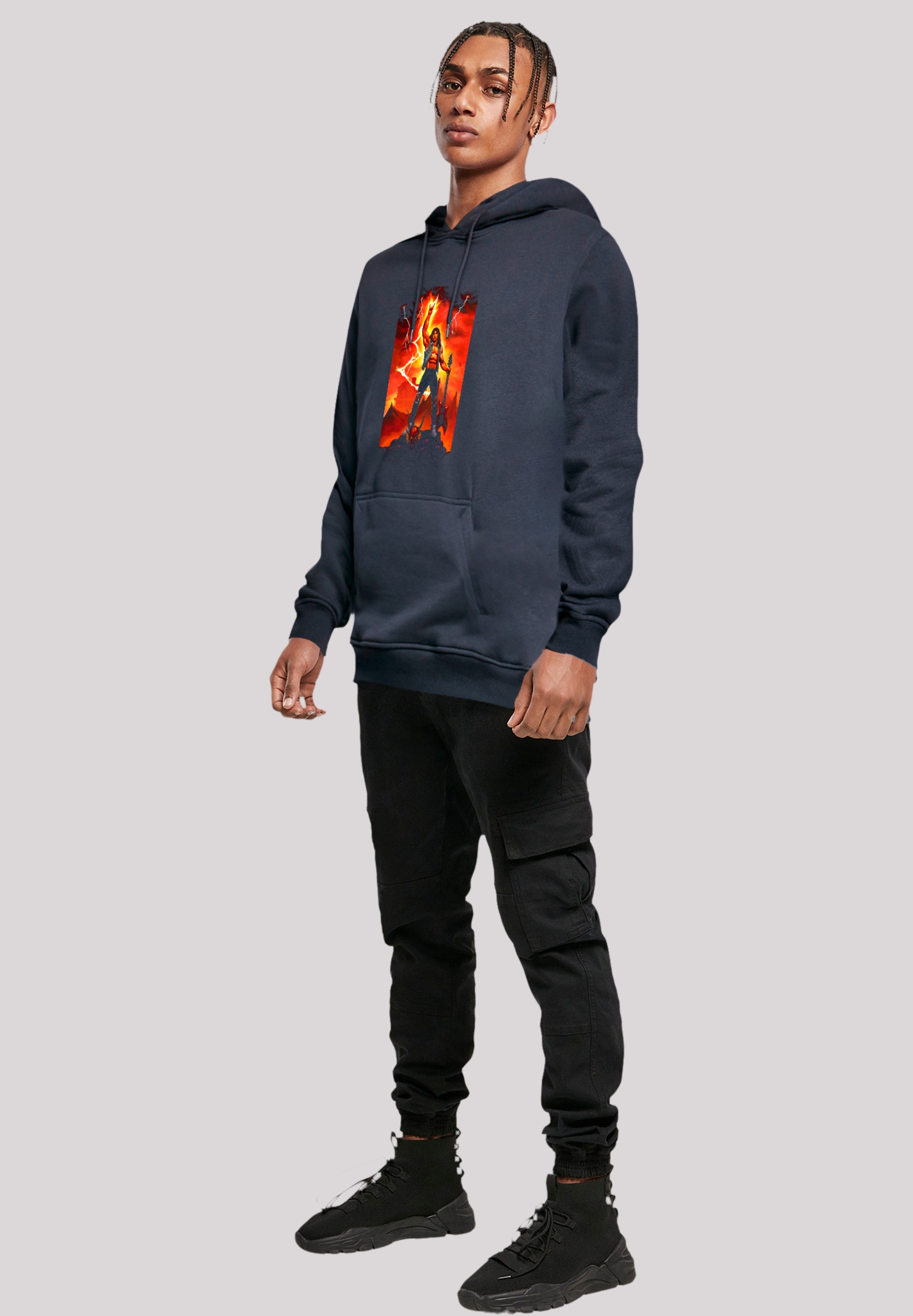 F4NT4STIC Kapuzenpullover »Stranger Things Hell Guitar- DTG Netflix TV Series«, Premium Qualität