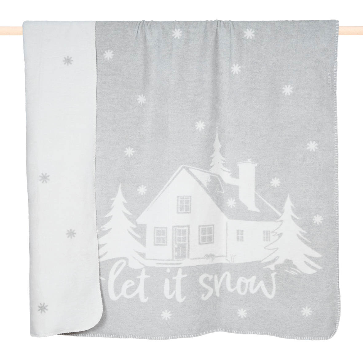 PAD Wohndecke "LETITSNOW" Verspieltes Schnee-Design für unbeschwerte Winterfreude