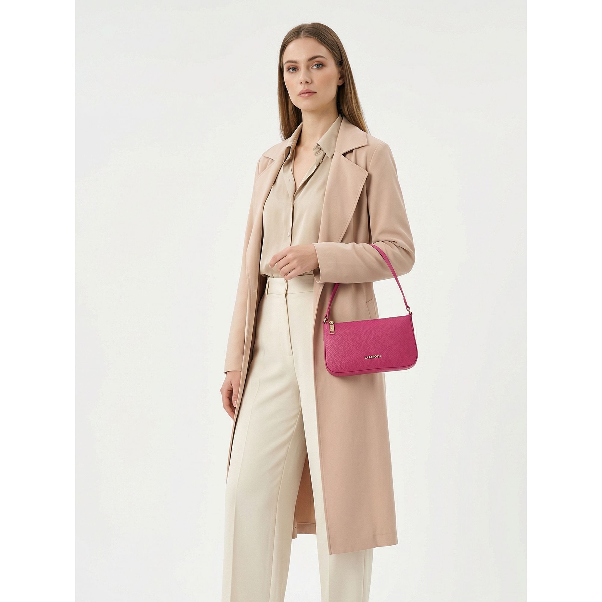 Lazarotti Schultertasche »Bologna Leather Pochette Schultertasche Leder 22 cm«