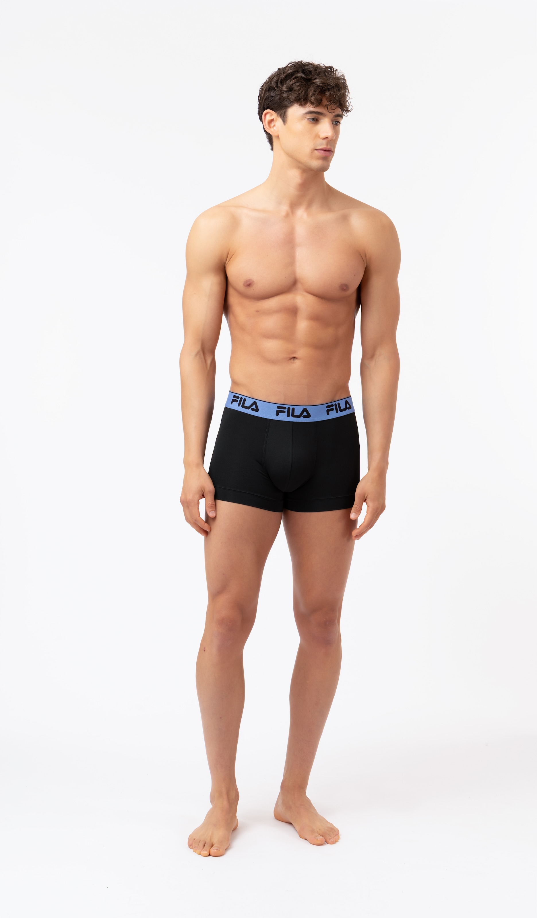 Fila Boxer 4er Pack,  ohne Eingriff, mit farbigem Logobund, Multipack