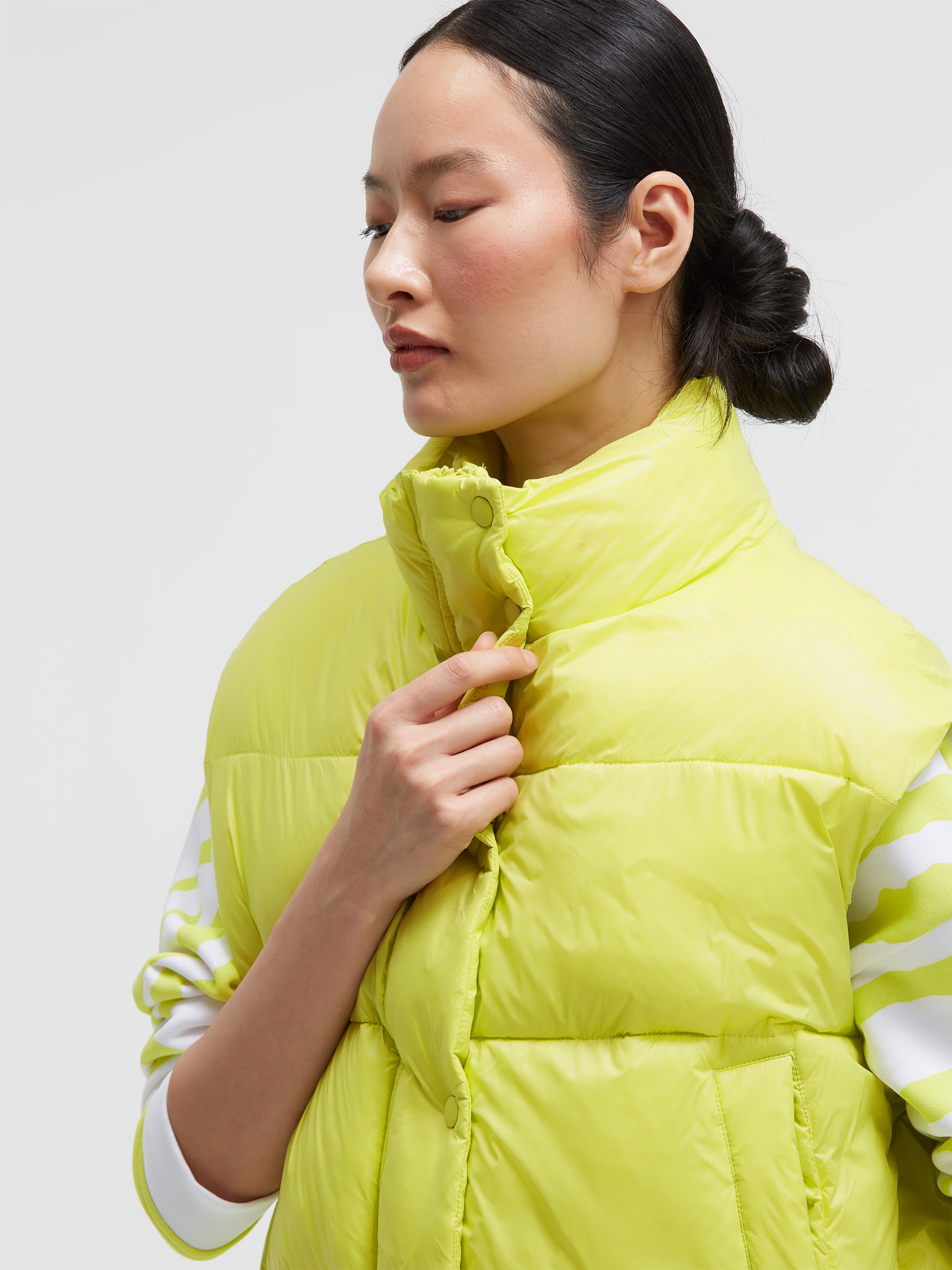 SENSES.THE LABEL Steppweste mit Fleece gefütterte Eingrifftaschen