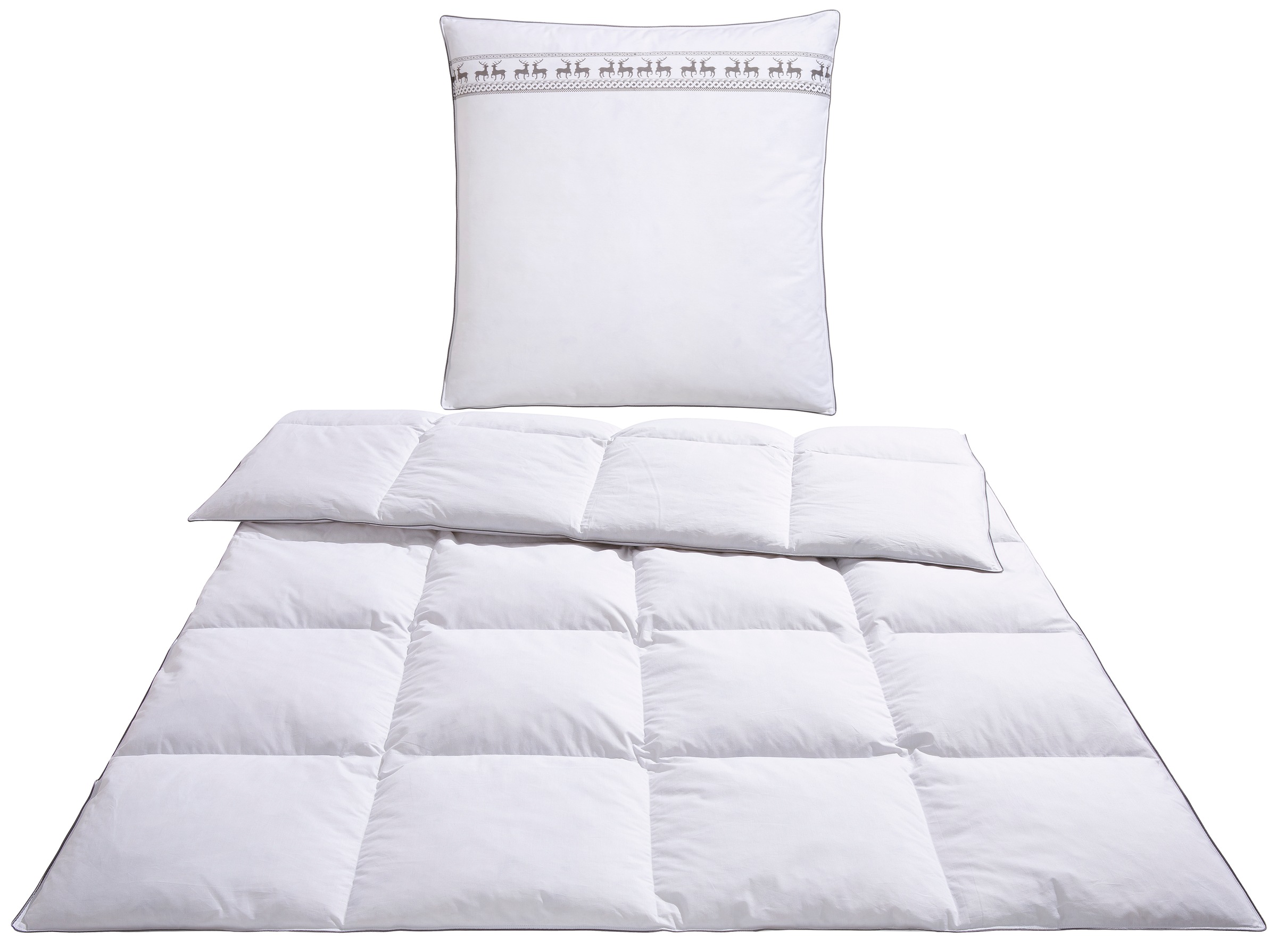 Älgdröm Federbettdecke + Kopfkissen "Forsakar, Bettdecke 135x200 cm, 155x22 günstig online kaufen