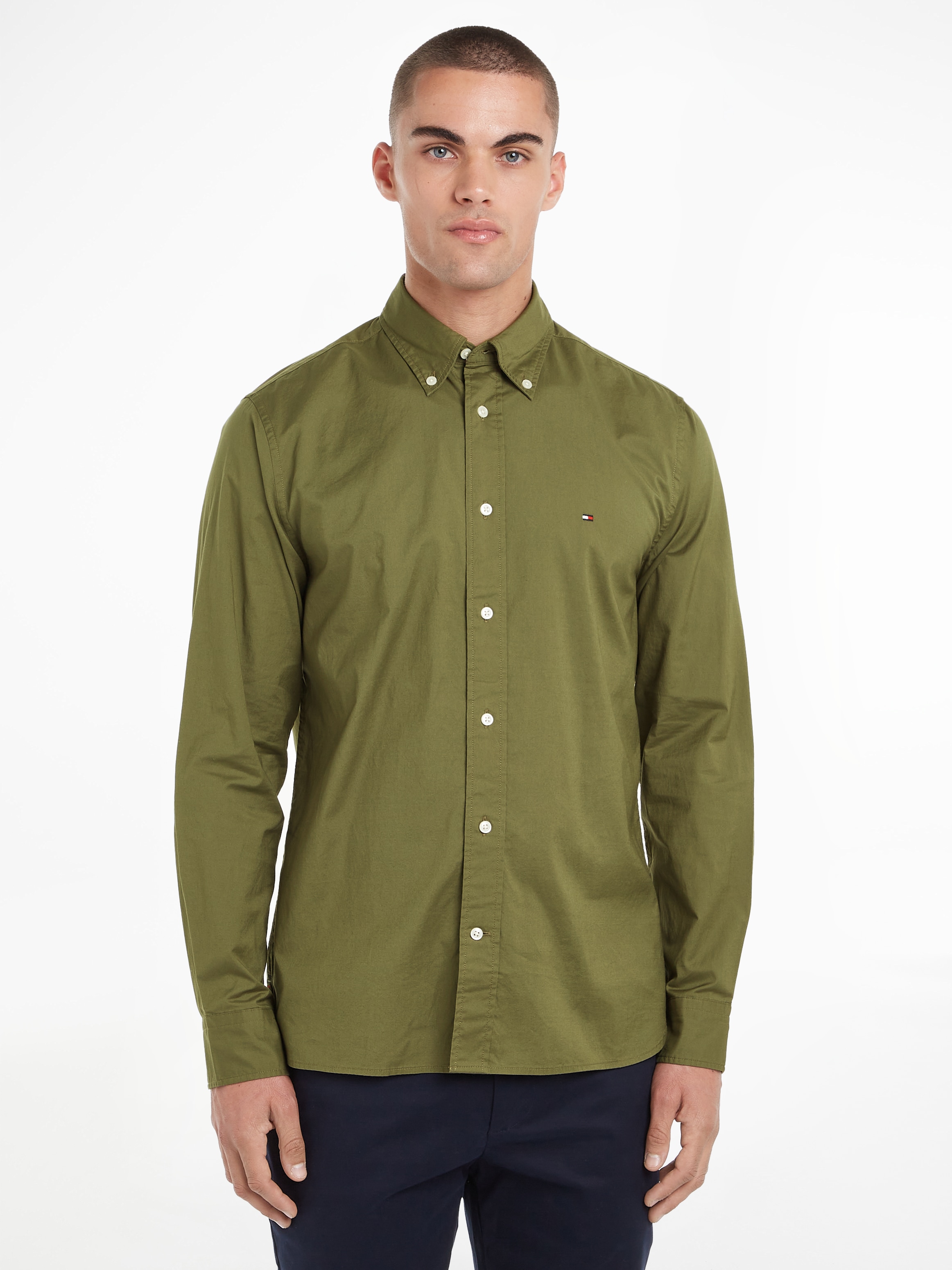 Tommy Hilfiger Langarmhemd "FLEX POPLIN RF SHIRT", mit Tommy Hilfiger Label günstig online kaufen