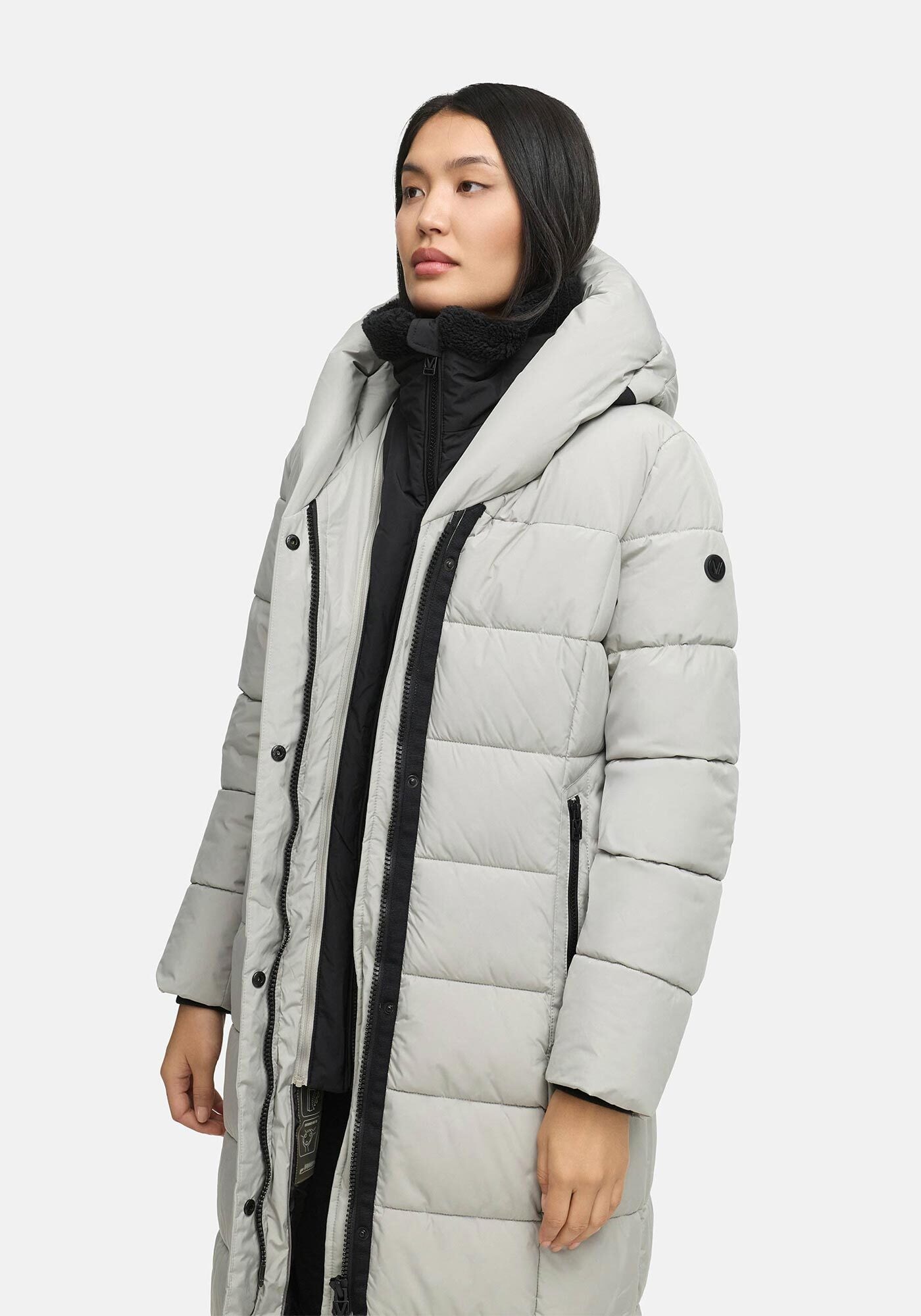 Marikoo Winterjacke »Pakoraa«, extra langer Winter Mantel mit abnehmbaren Innenteil