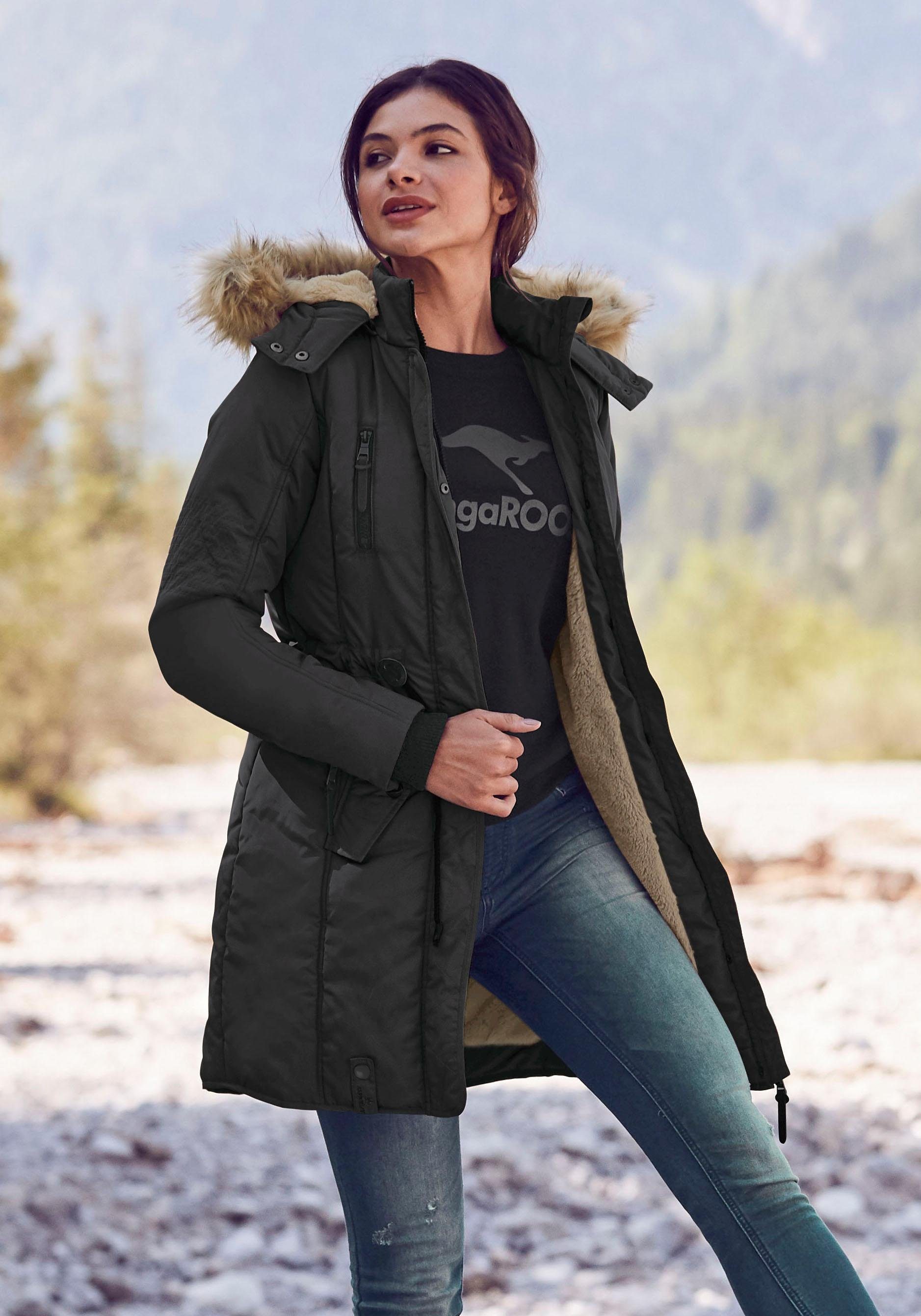 V- BAUR Intl.«, Steppung Ragwear bestellen für Kapuze mit »Natesa | Anorak Kapuze, Winterjacke und mit stylische