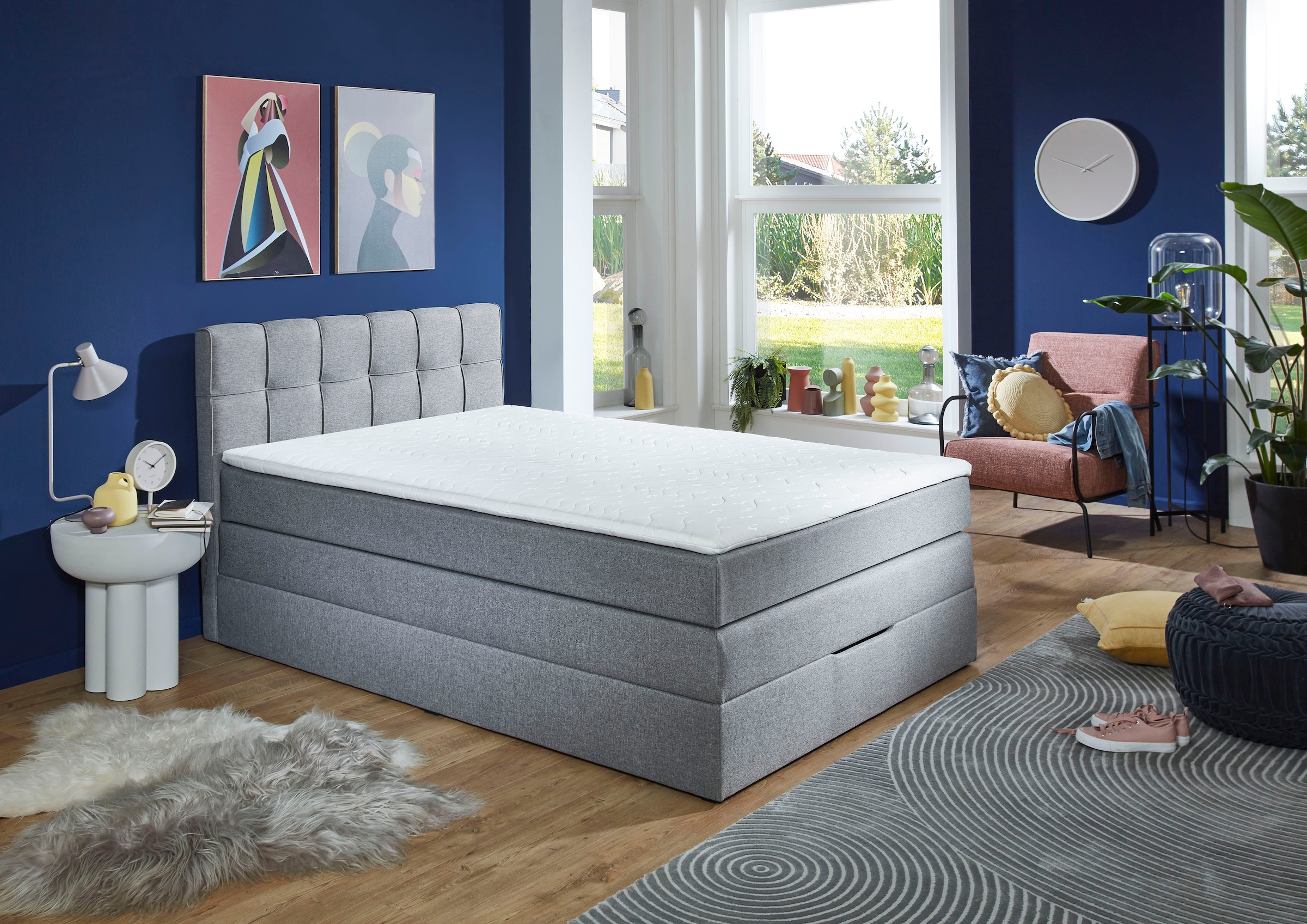 INOSIGN Boxspringbett »Fornoli«, inkl. Topper und Bettkasten, H3 in zwei Matratzenarten