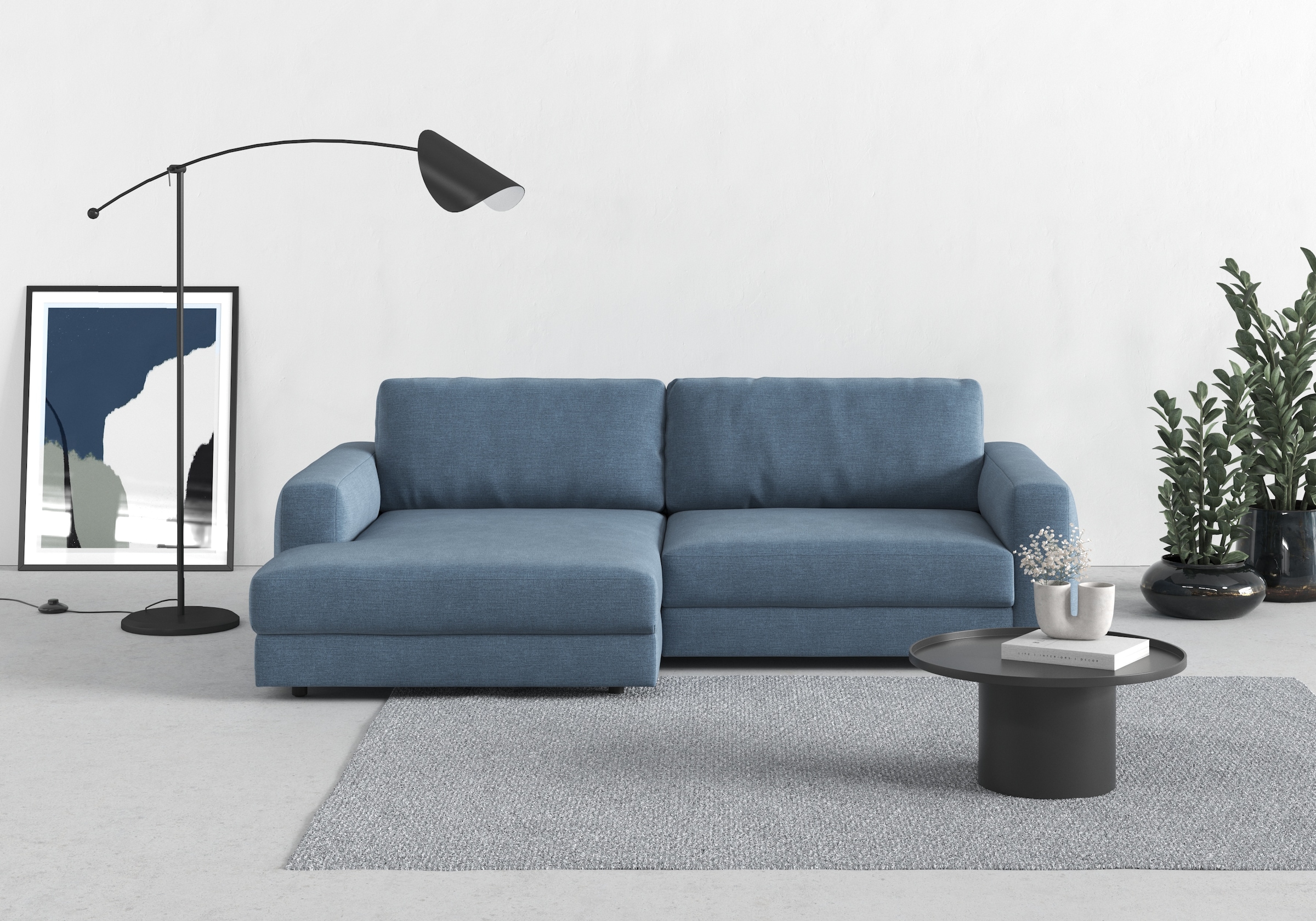 TRENDMANUFAKTUR Ecksofa »Bourbon, Designsofa mit tollem Sitzkomfort, L-Form,«, extra tiefe Sitzfläche, wahlweise mit Sitztiefenverstellung