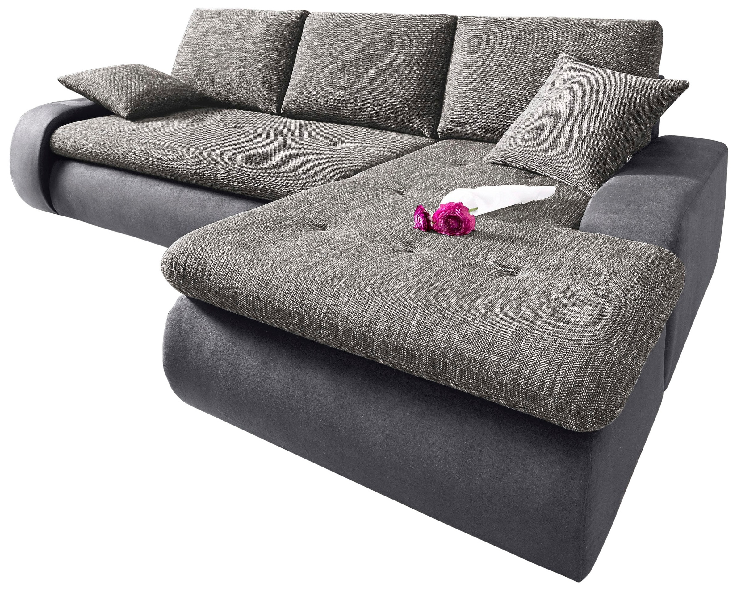 TRENDMANUFAKTUR Ecksofa "Indie, modern und bequem, Materialmix, L-Form", wa günstig online kaufen