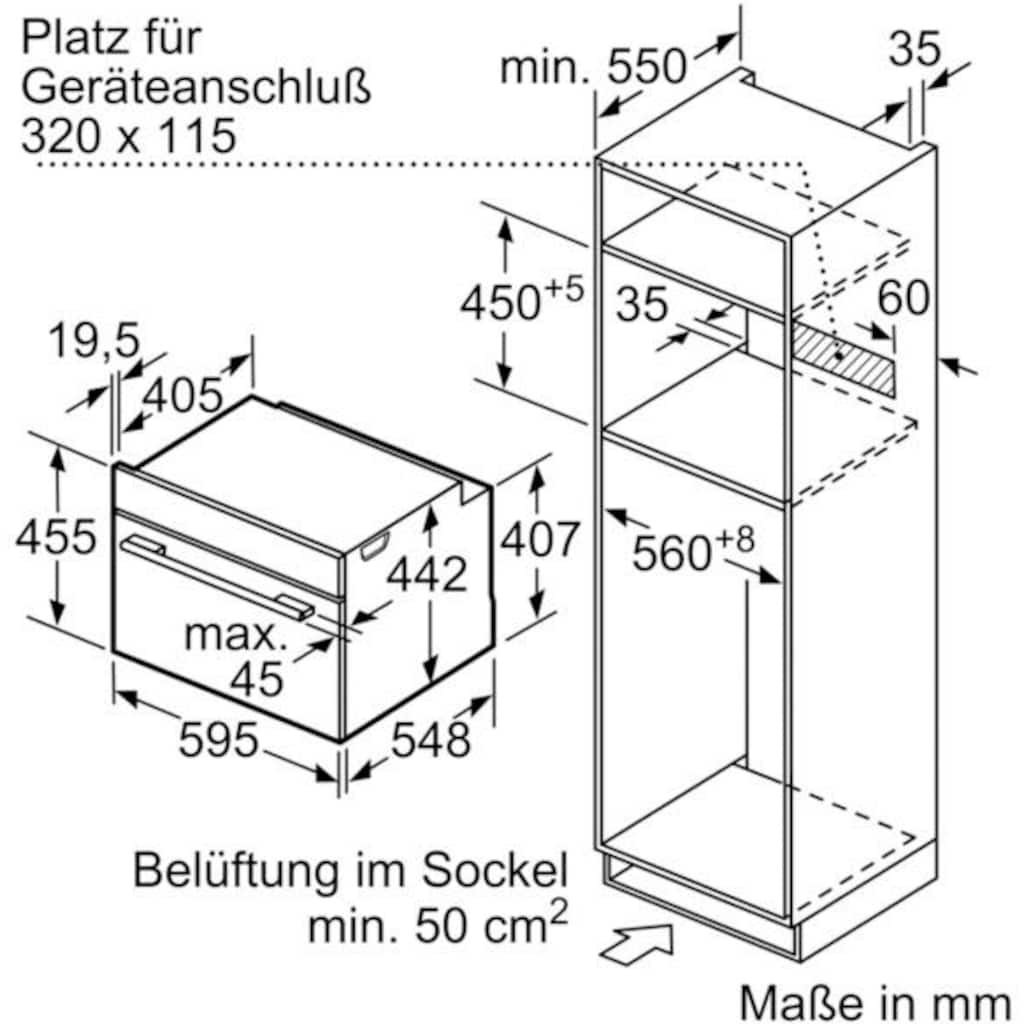 SIEMENS Backofen mit Mikrowelle »CM633GBS1«, CM633GBS1