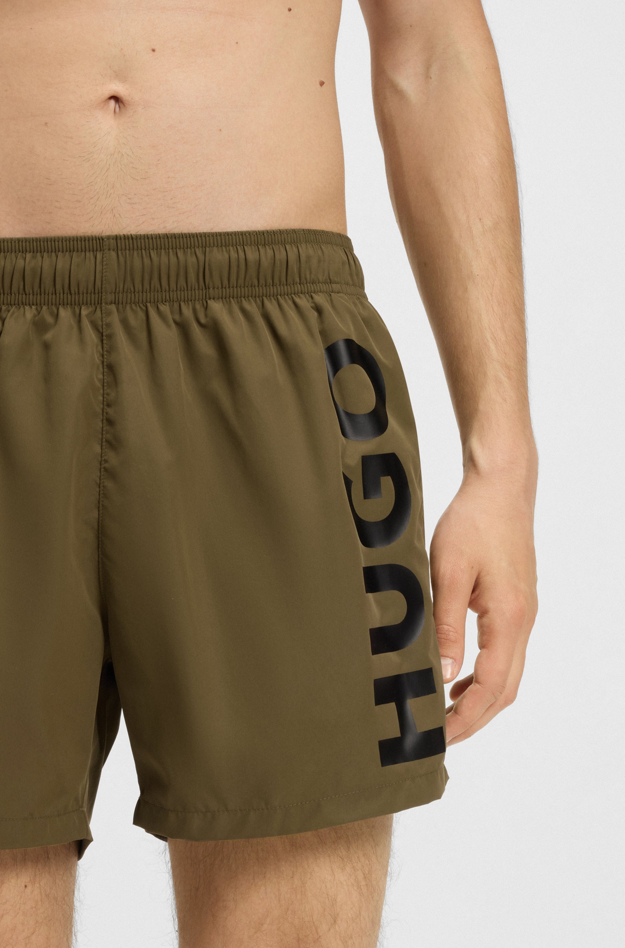 Thumbnail - HUGO Underwear Badeshorts "ABAS" seitlich mit großem HUGO Logo-Print