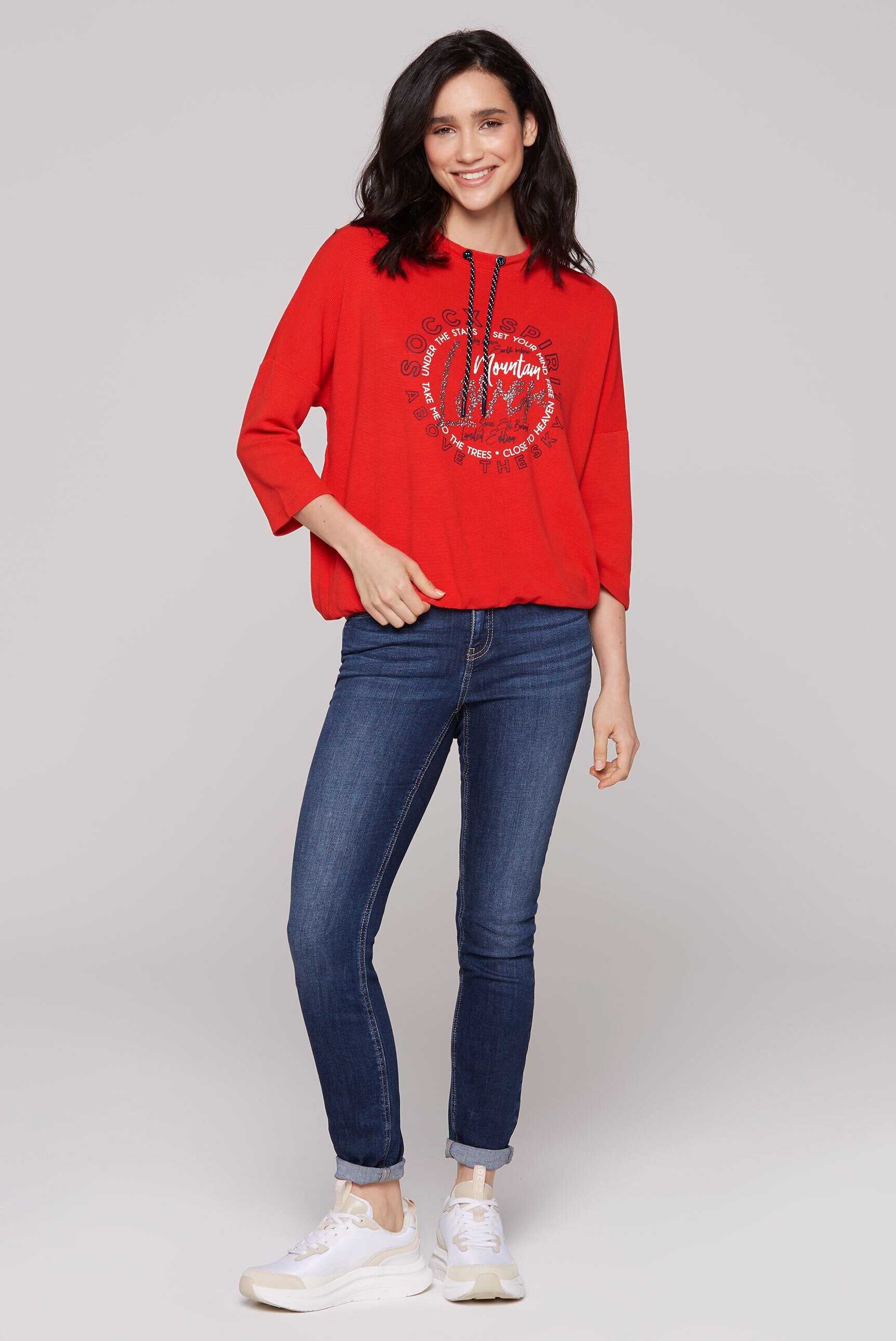 SOCCX Sweater, mit Gummizug im Saum
