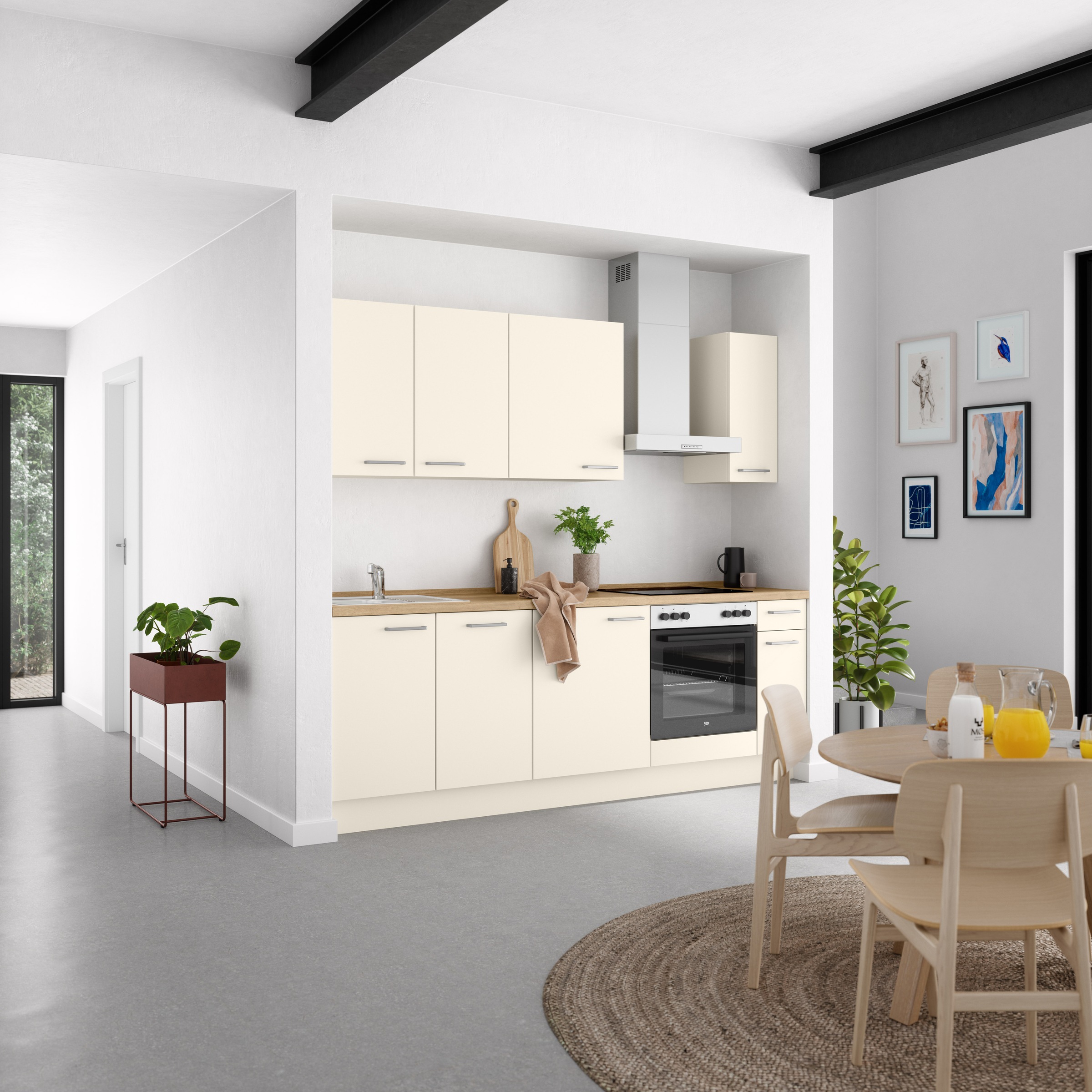 nobilia® Küchenzeile »"Touch I"«, vormontiert, Ausrichtung wählbar, Breite 240 cm, wahlw. mit E-Geräten