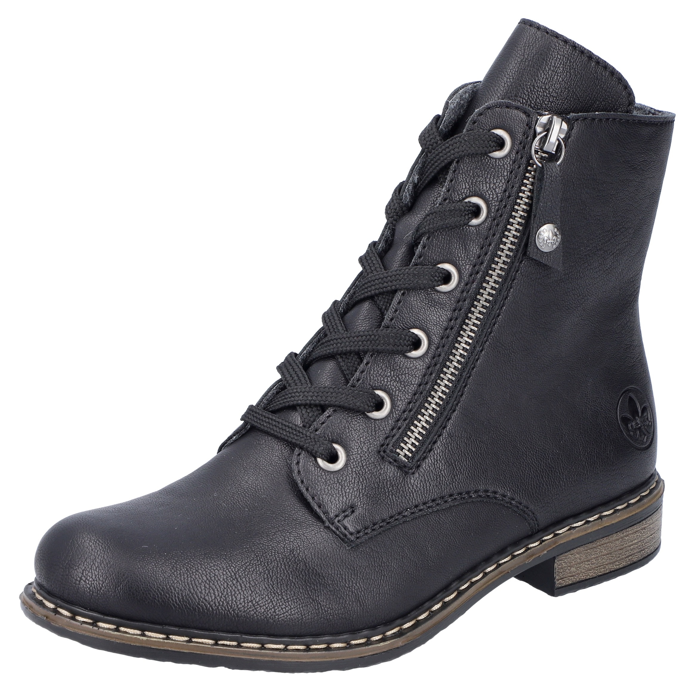 Rieker Schnürstiefelette, Schnürboots mit Reißverschluss an der Außenseite