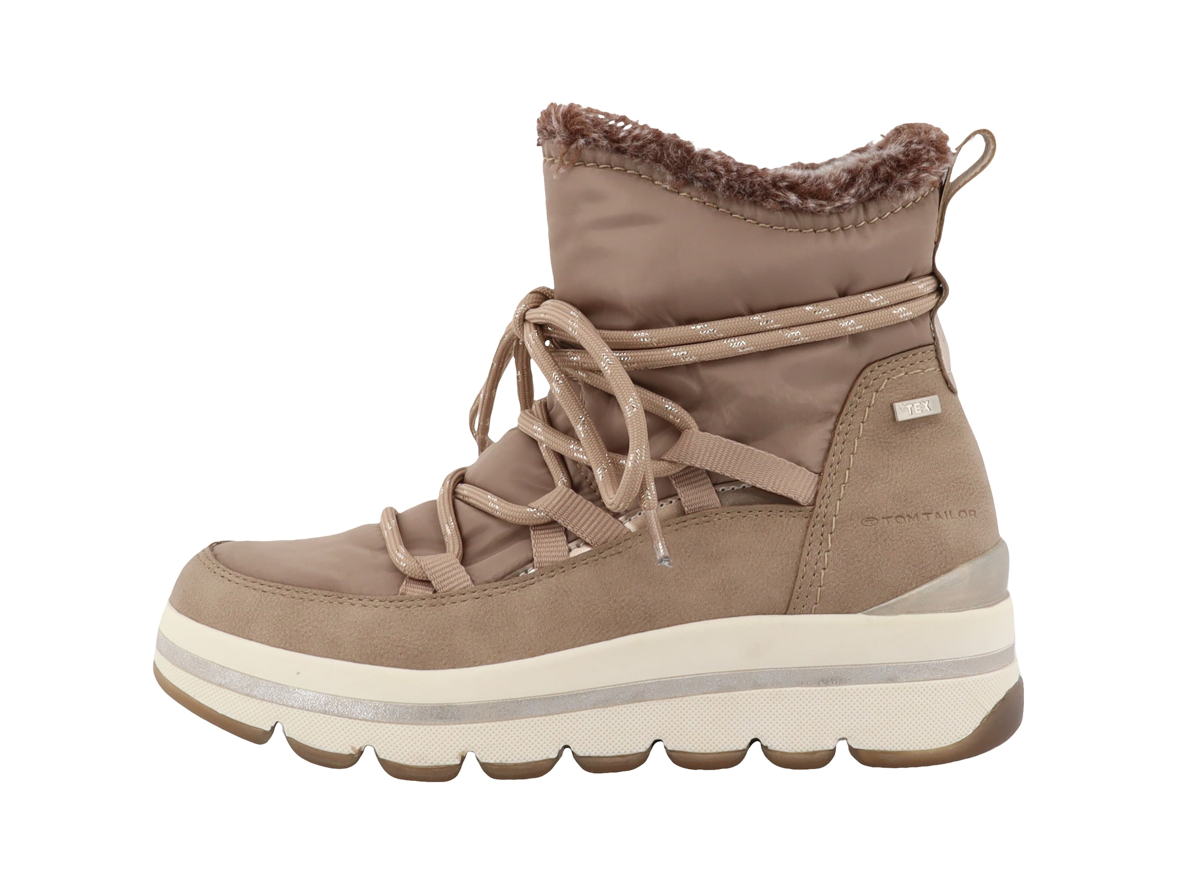 TOM TAILOR Winterboots  mit Fellimitat-Kragen