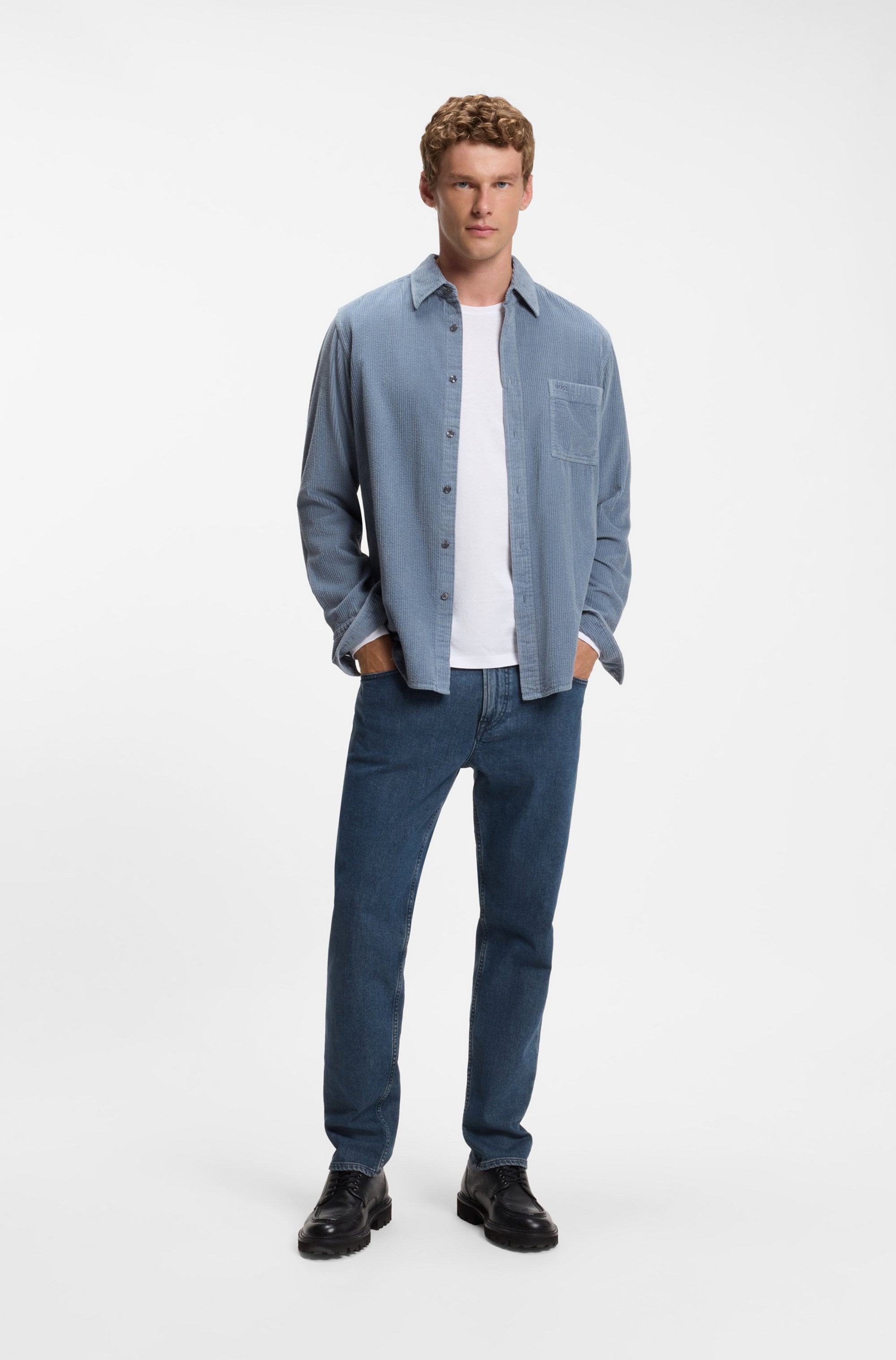 BOSS ORANGE Langarmshirt »Tacks« mit Markenlogo auf der Brust