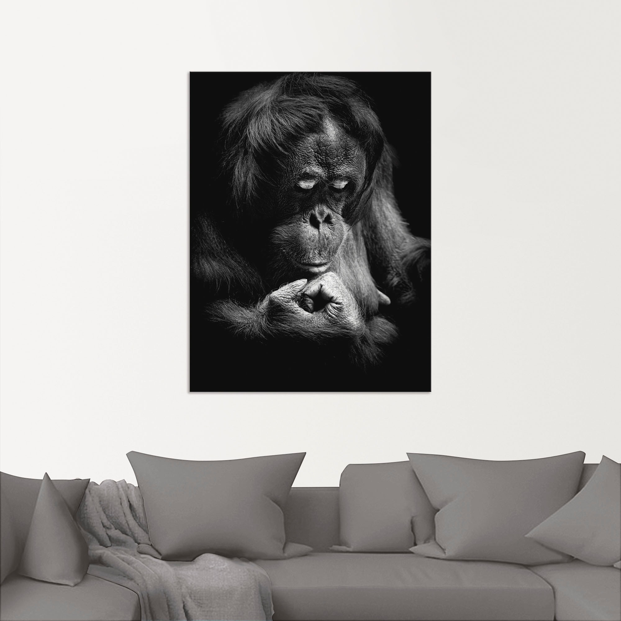 Artland Wandbild »Orang Poster BAUR Wandaufkleber als Alubild, oder Leinwandbild, versch. Utan«, in | Größen kaufen (1 St.), Affenbilder