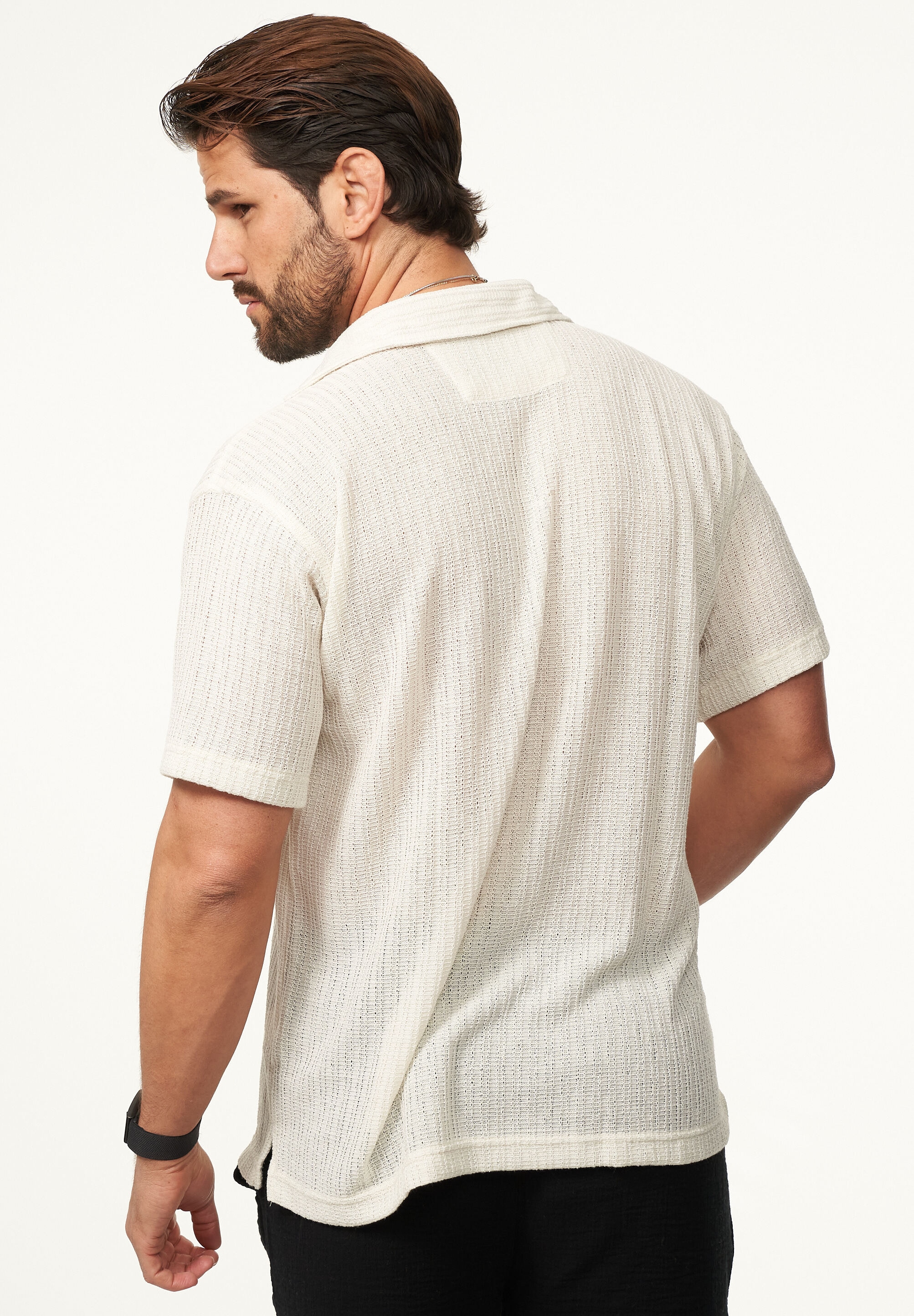 CARISMA Kurzarmhemd »im Vintage Summer-Look als Strickhemd« Herren Kurzarm Strick Polo-Hemd T-Shirt im lockeren Retro-Stil