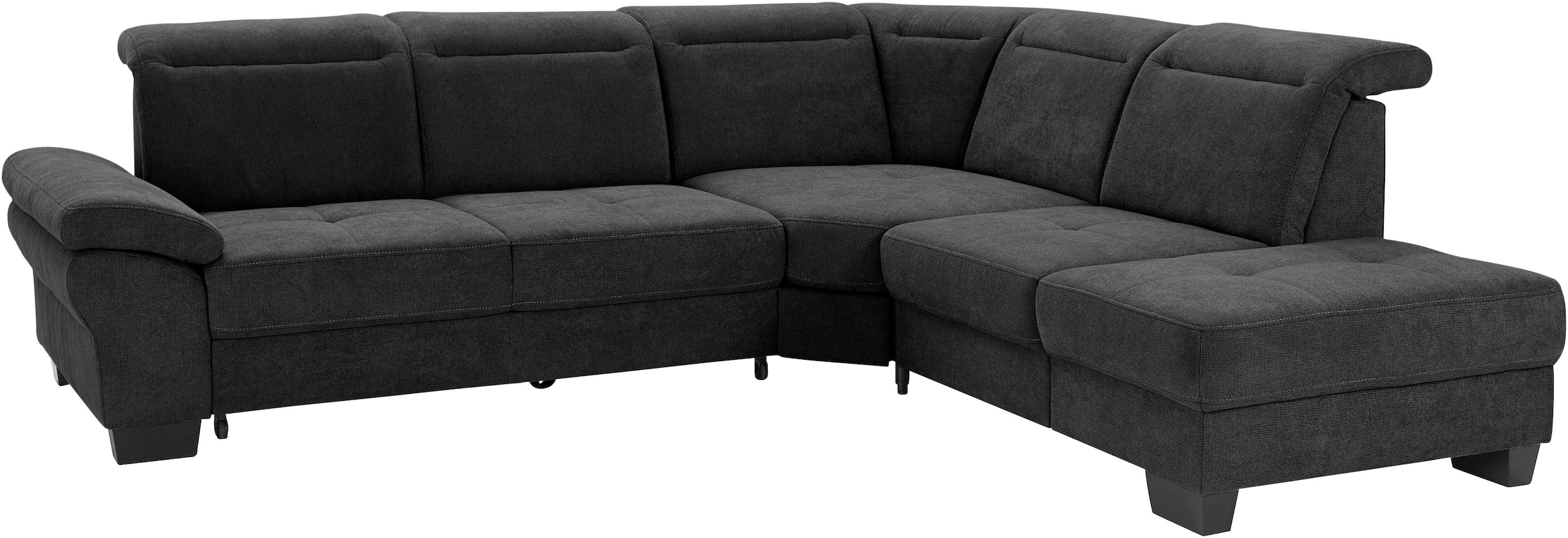 Places of Style Ecksofa »Cornwall L-Form«, incl. Sitztiefenverstellung, mit Bettfunktion und Kopfteilverstellung