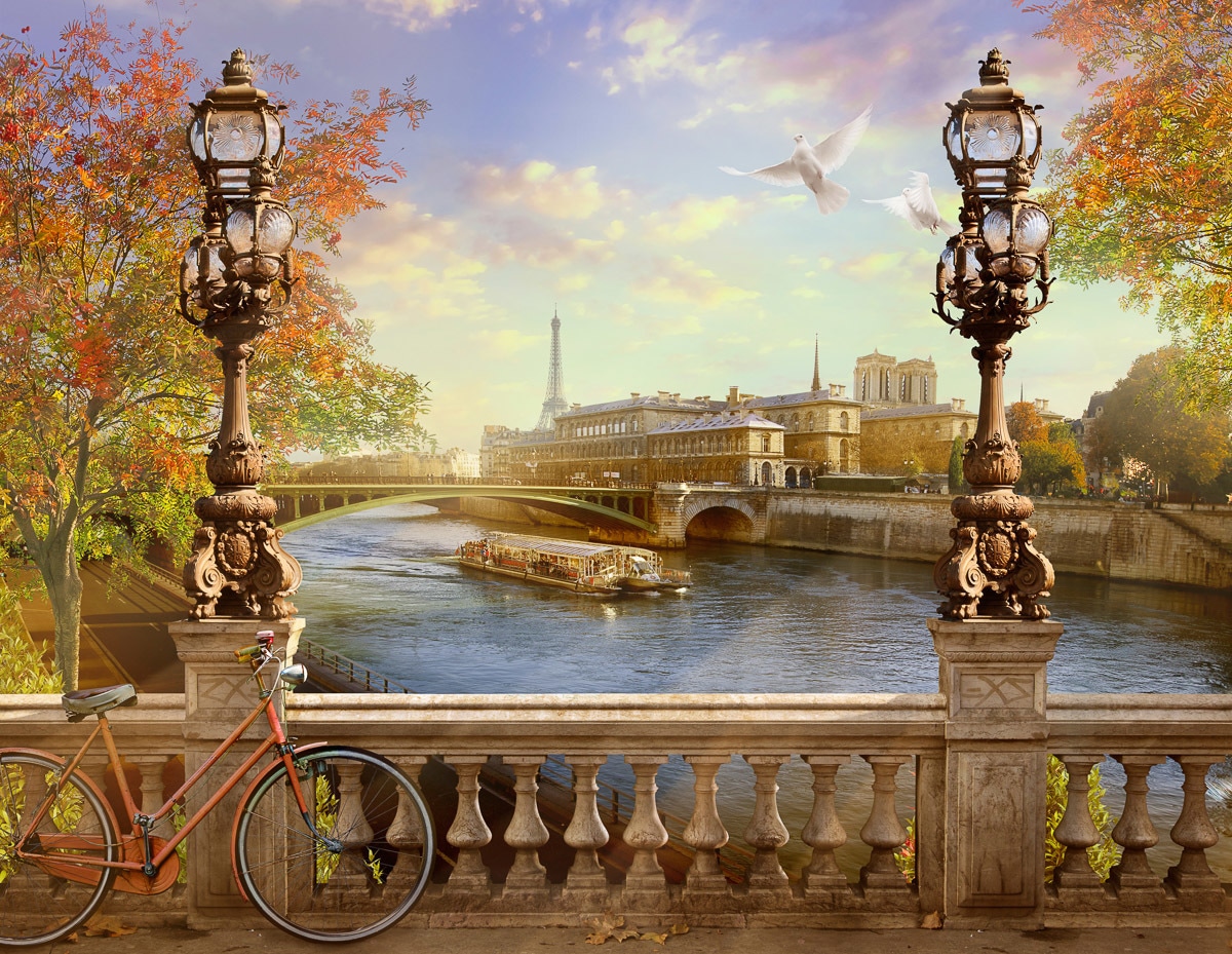 Papermoon Fototapete »Panorama von Paris«